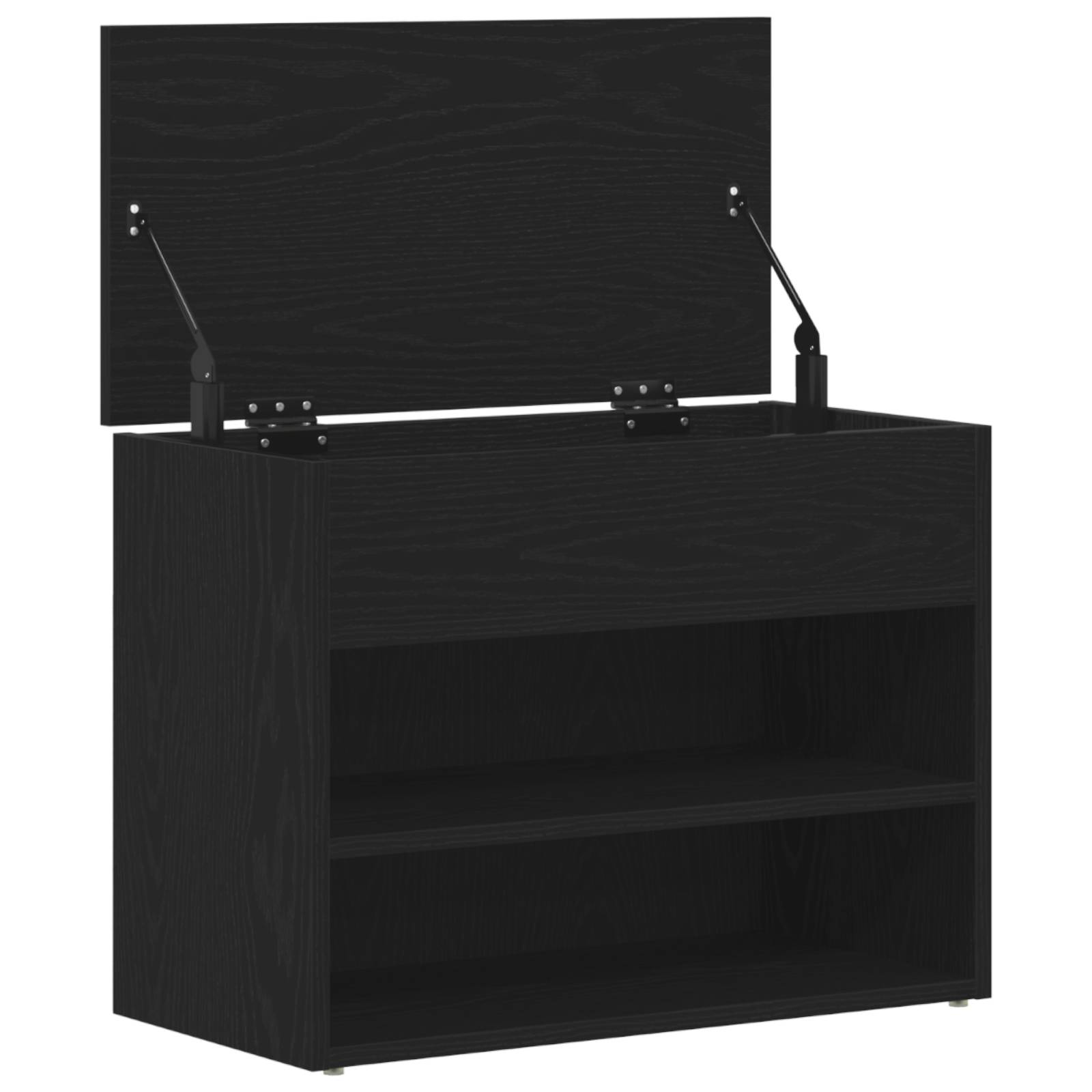 vidaXL Flurbank Schwarz Eiche 60x30x45 cm Holzwerkstoff