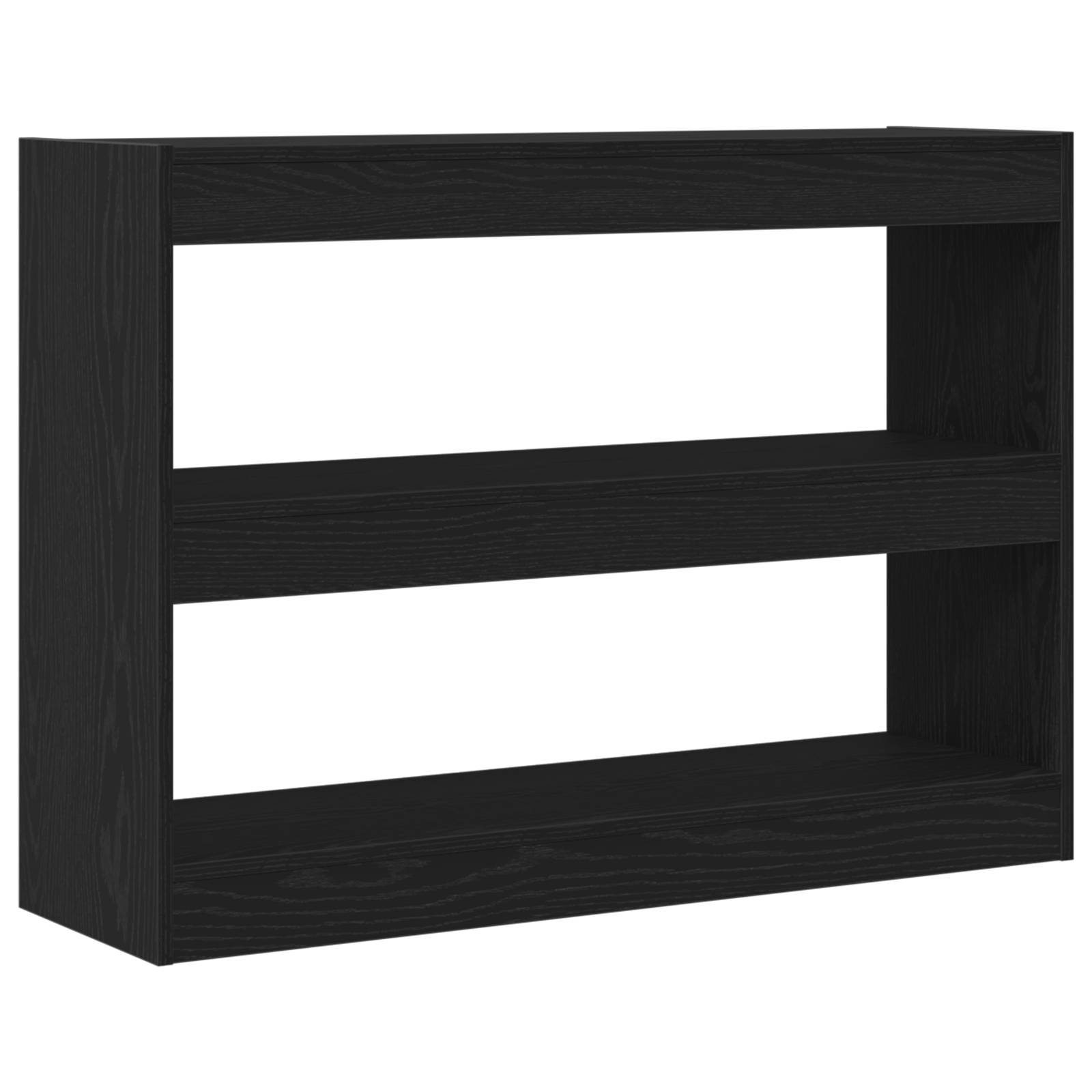 vidaXL Bücherregal/Raumteiler Schwarz Eiche 100x30x72 cm Holzwerkstoff