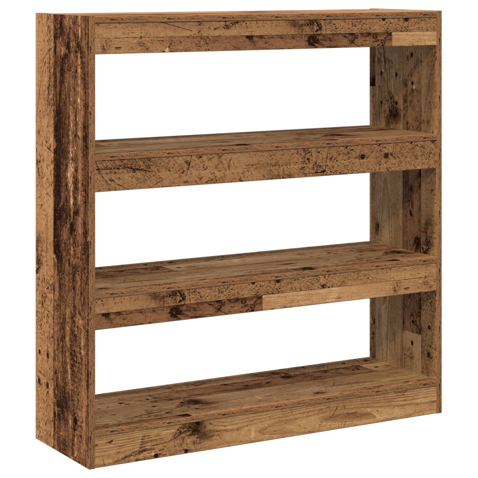 vidaXL Bücherregal/Raumteiler Rustikal Holz 100x30x103cm Holzwerkstoff