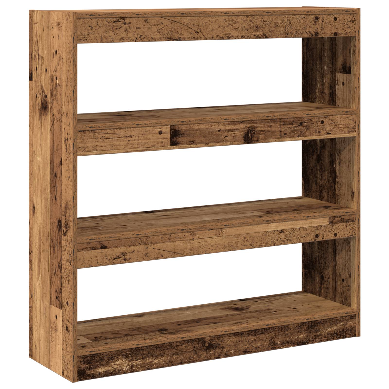 vidaXL Bücherregal/Raumteiler Rustikal Holz 100x30x103cm Holzwerkstoff