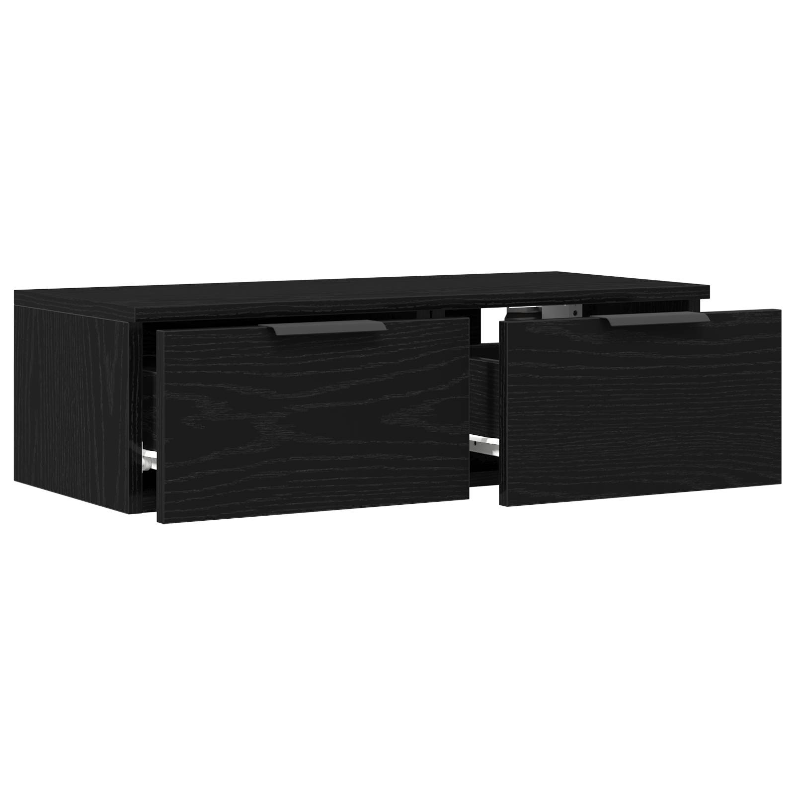 vidaXL Wandschrank Schwarz Eiche 68x30x20 cm Holzwerkstoff