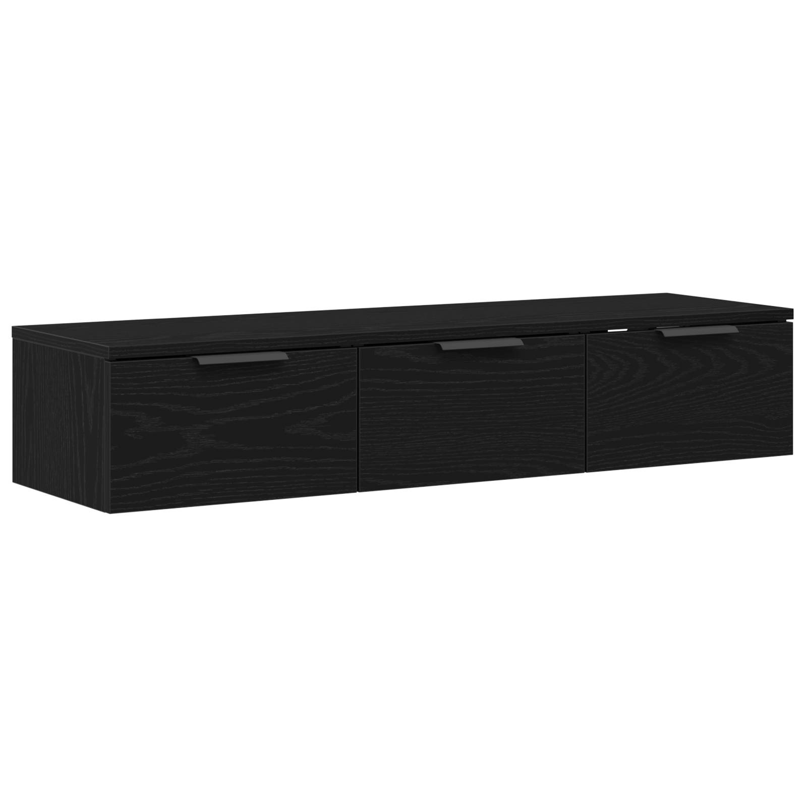 vidaXL Wandschrank Schwarz Eiche 102x30x20 cm Holzwerkstoff