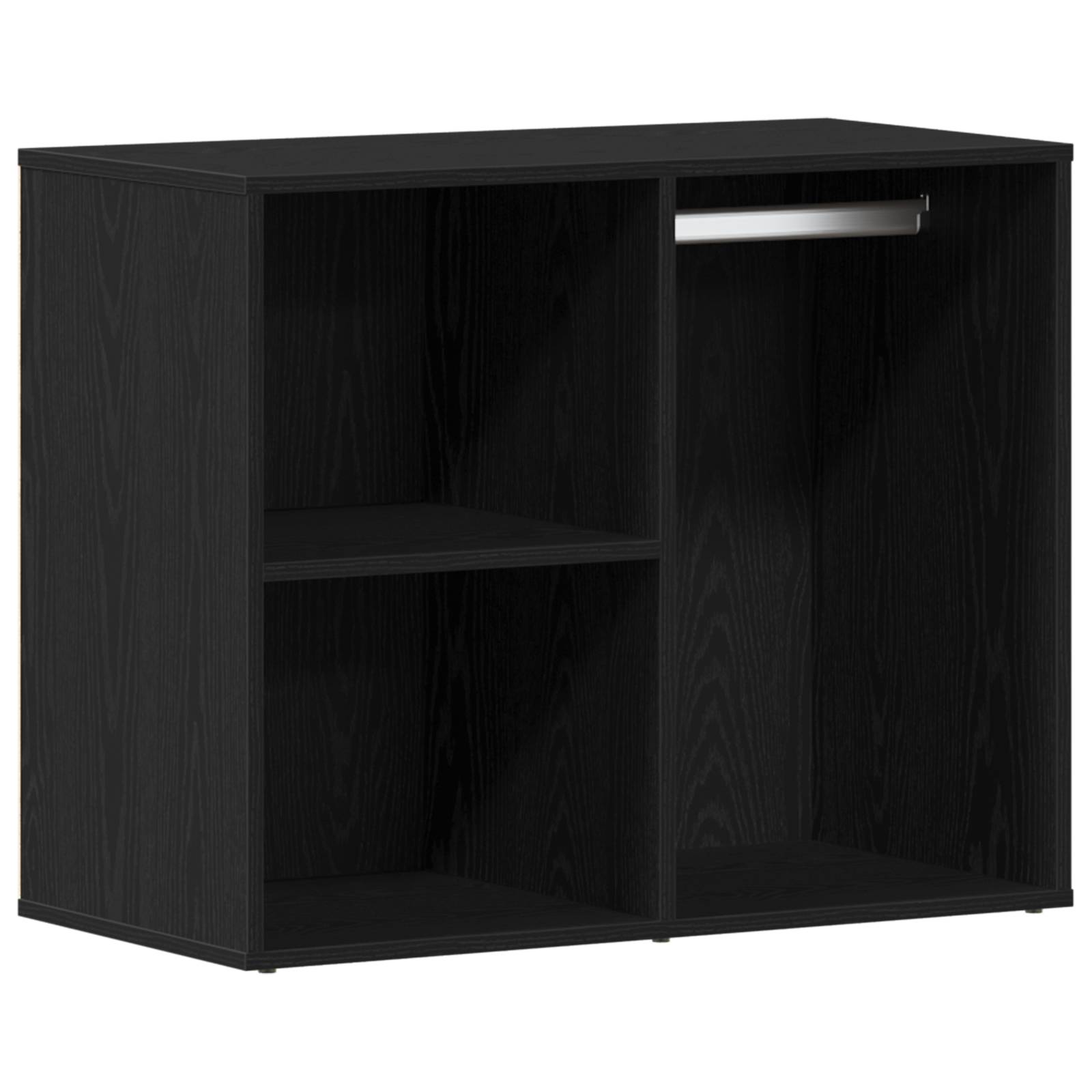 vidaXL Schwarzer Eichen-Cosmetic-Schrank - 80x40x65 cm