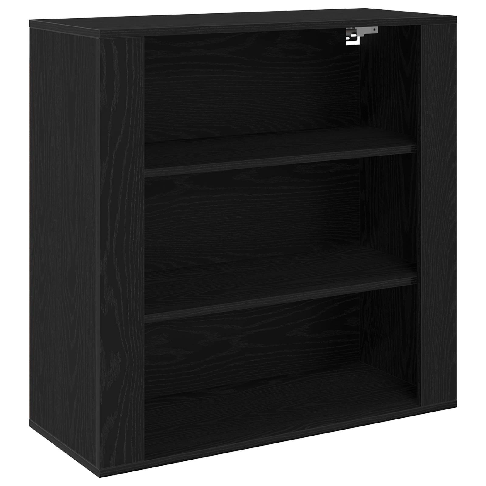 vidaXL Wandschrank Schwarz Eiche 80x33x80 cm Holzwerkstoff