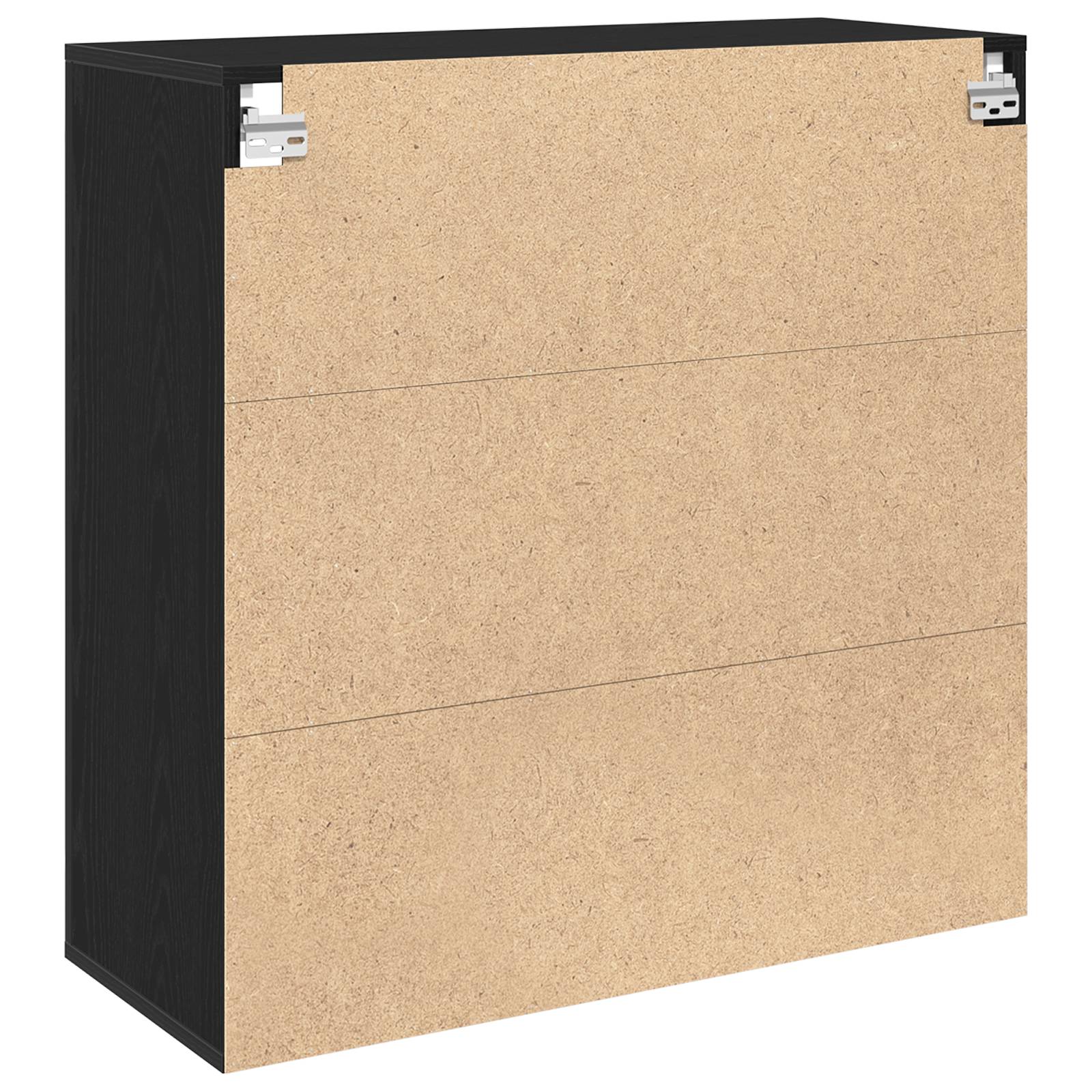 vidaXL Wandschrank Schwarz Eiche 80x33x80 cm Holzwerkstoff