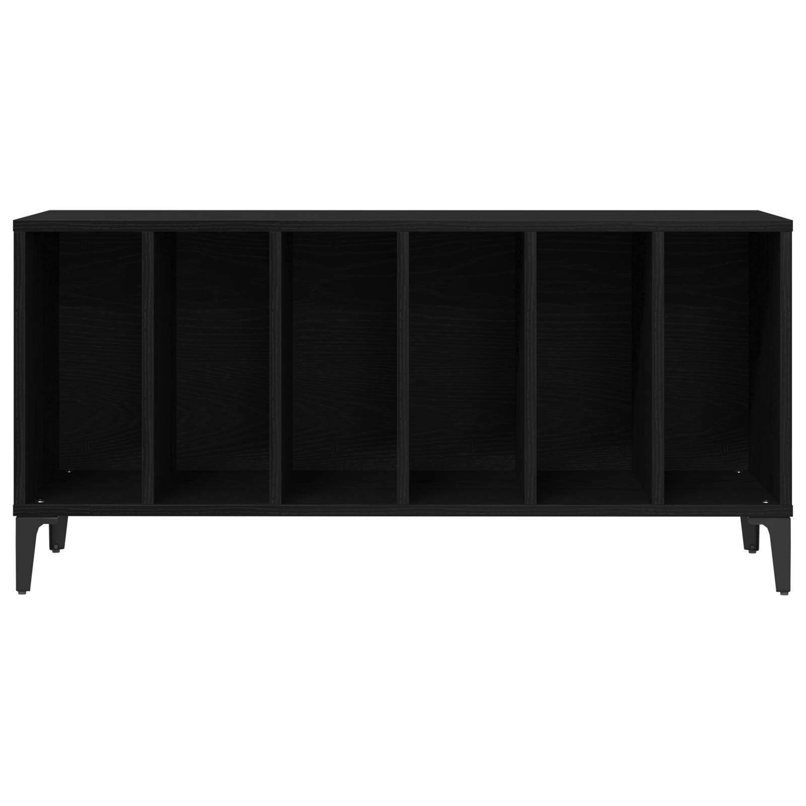 vidaXL Schallplattenschrank Schwarz Eiche 100x38x48 cm Holzwerkstoff