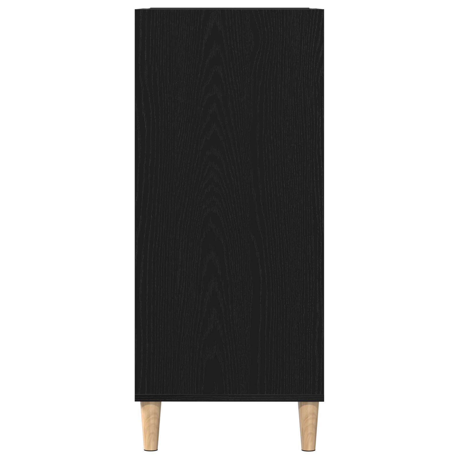 vidaXL Schallplattenschrank Schwarz Eiche 84,5x38x89 cm Holzwerkstoff