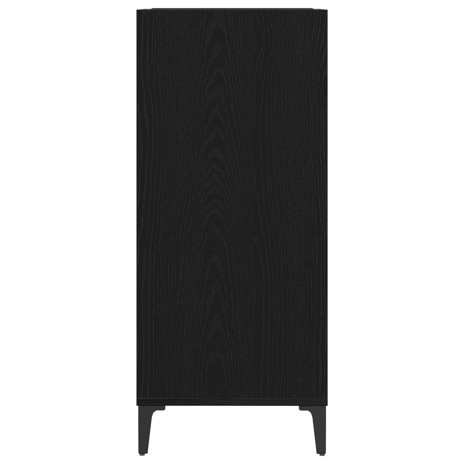 vidaXL Schallplattenschrank Schwarz Eiche 84,5x38x89 cm Holzwerkstoff
