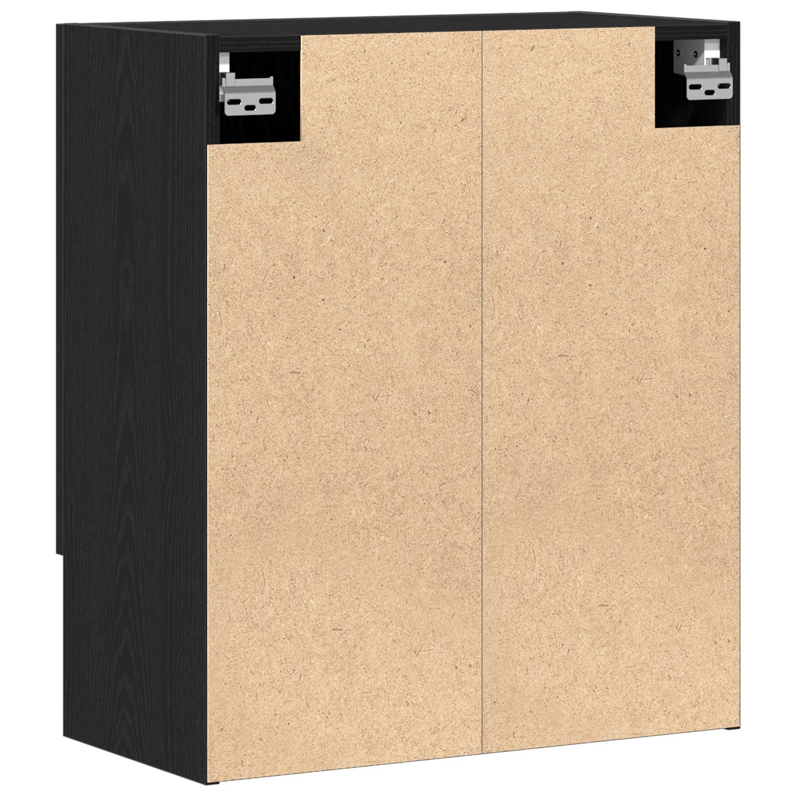 vidaXL Wandschrank Schwarz Eiche 60x31x70 cm Holzwerkstoff
