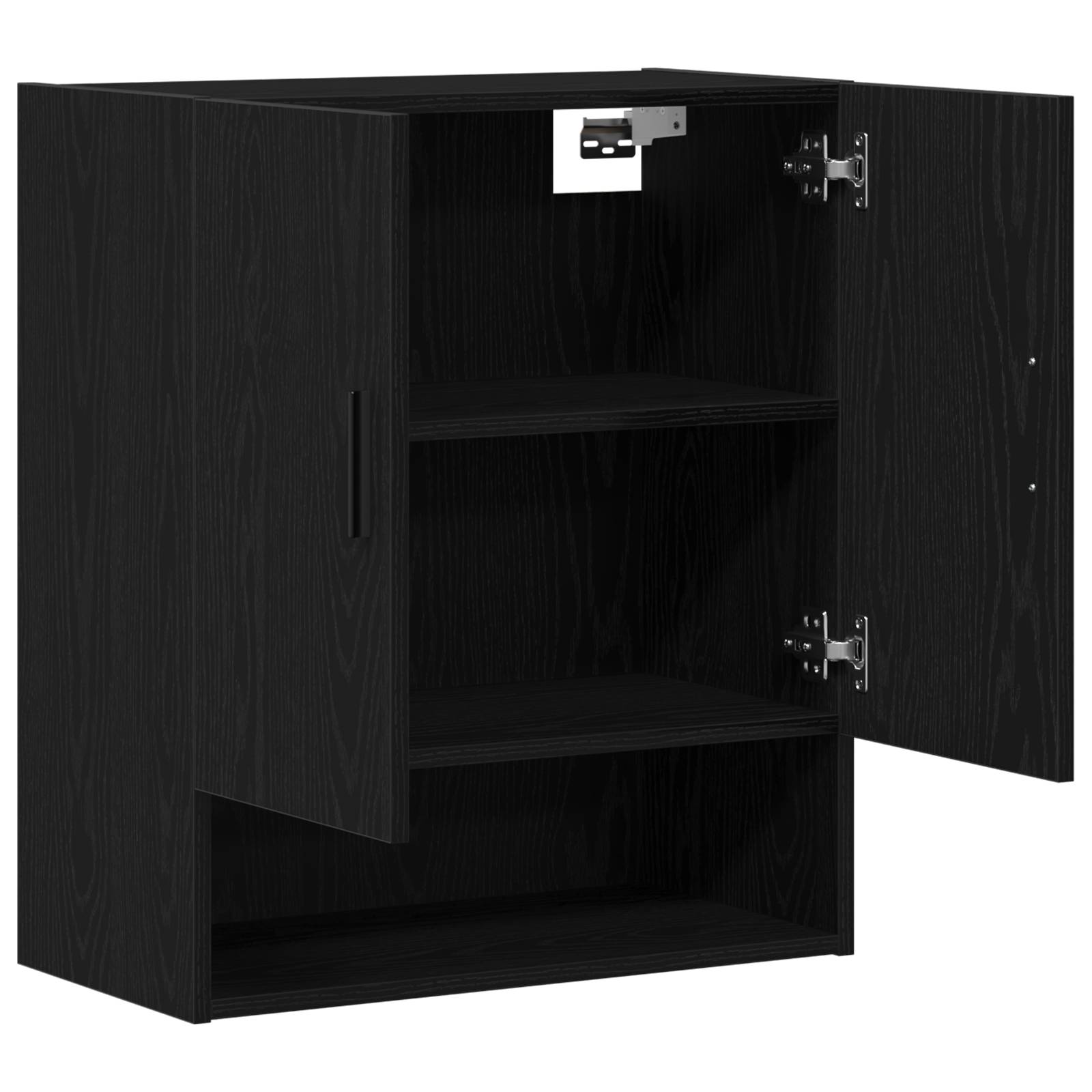 vidaXL Wandschrank Schwarz Eiche 60x31x70 cm Holzwerkstoff