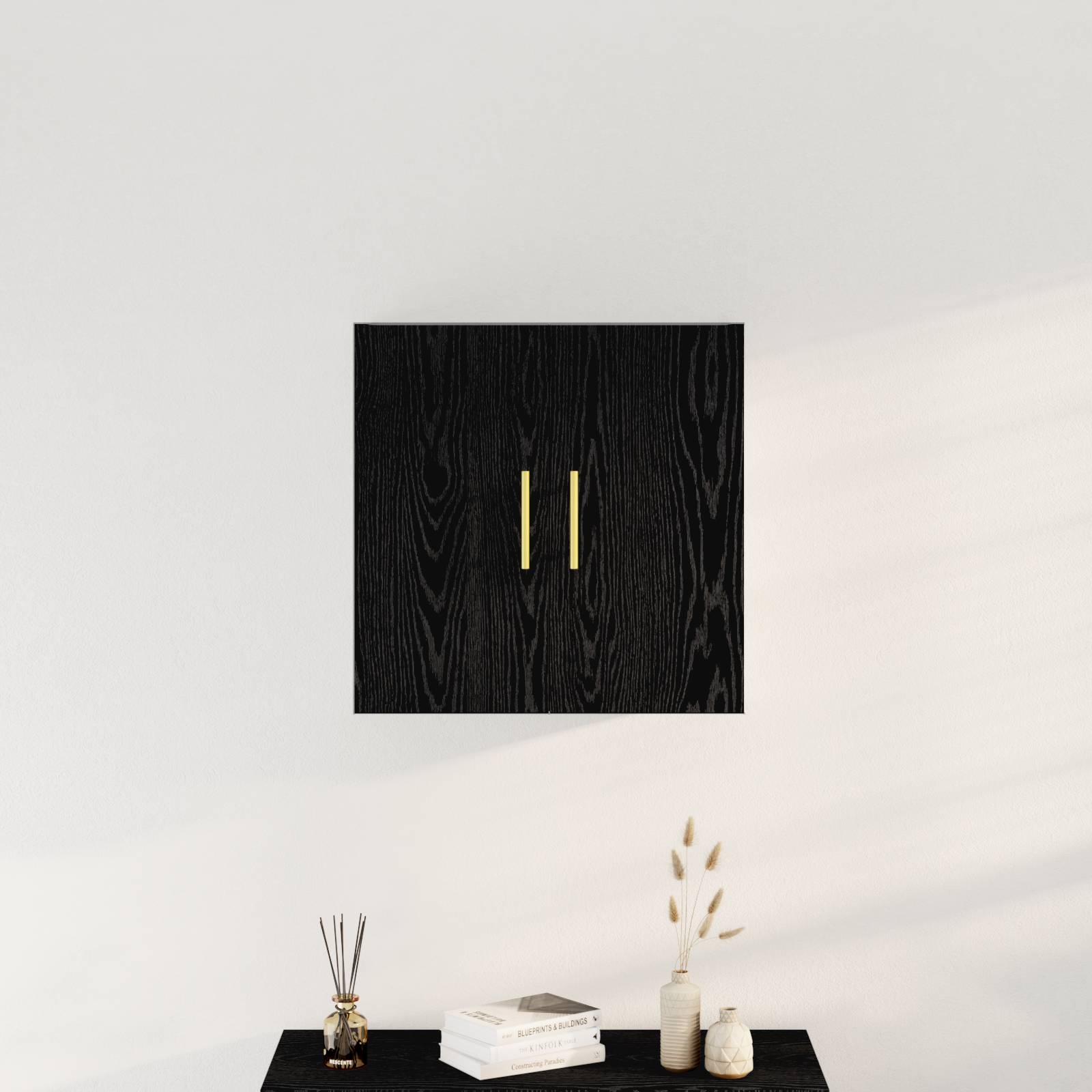 vidaXL Wandschrank Schwarz Eiche 60x31x70 cm Holzwerkstoff