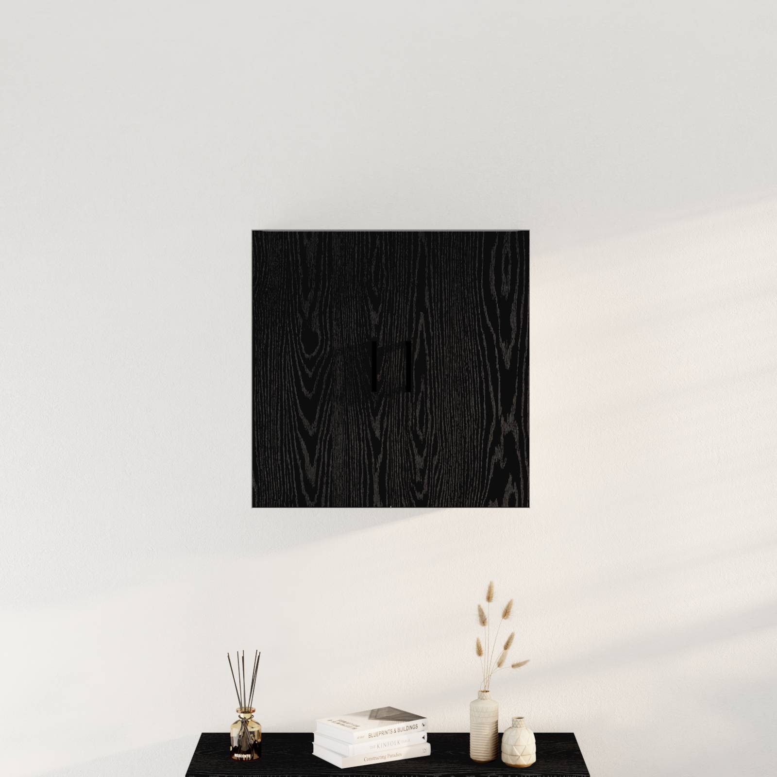 vidaXL Wandschrank Schwarz Eiche 60x31x60 cm Holzwerkstoff
