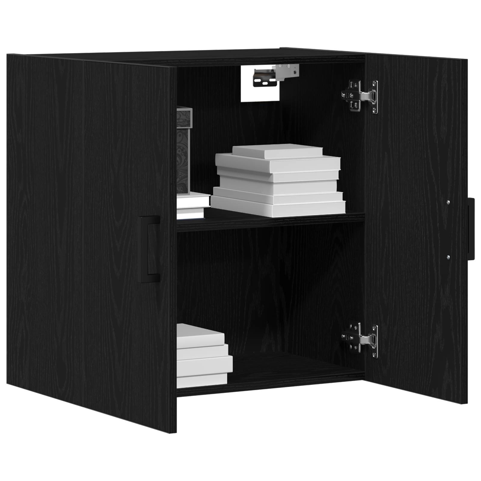 vidaXL Wandschrank Schwarz Eiche 60x31x60 cm Holzwerkstoff