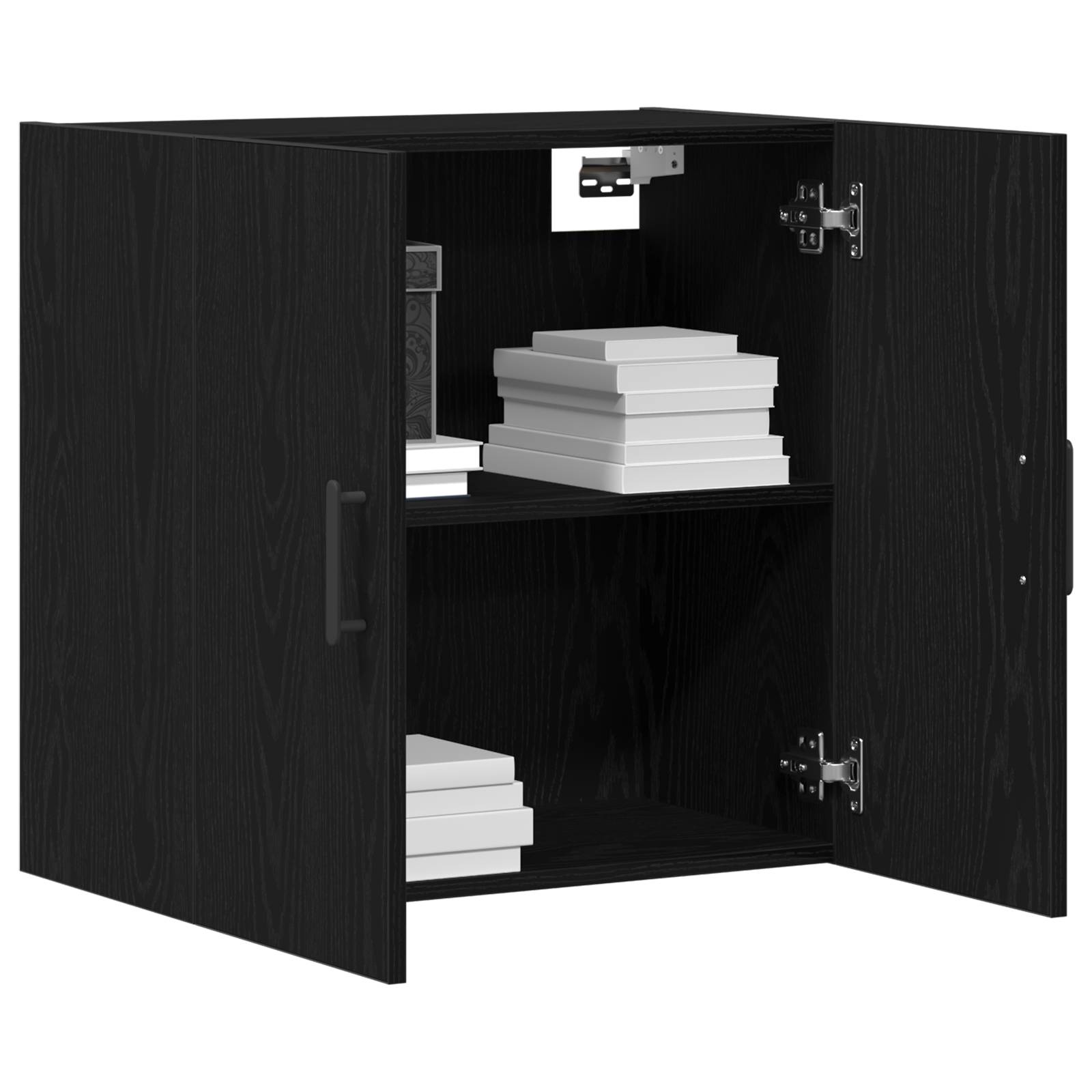 vidaXL Wandschrank Schwarz Eiche 60x31x60 cm Holzwerkstoff