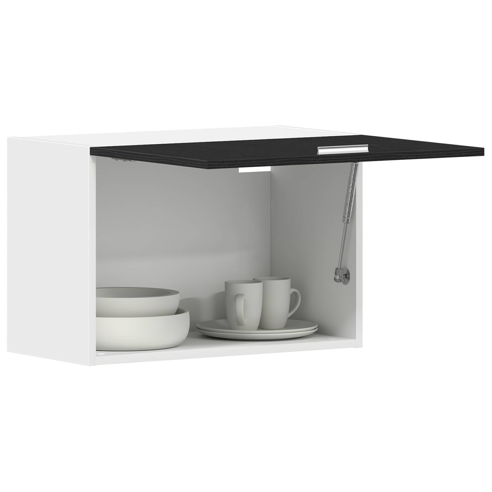 vidaXL Hängeschrank Schwarz Eiche 60x31x60 cm Holzwerkstoff