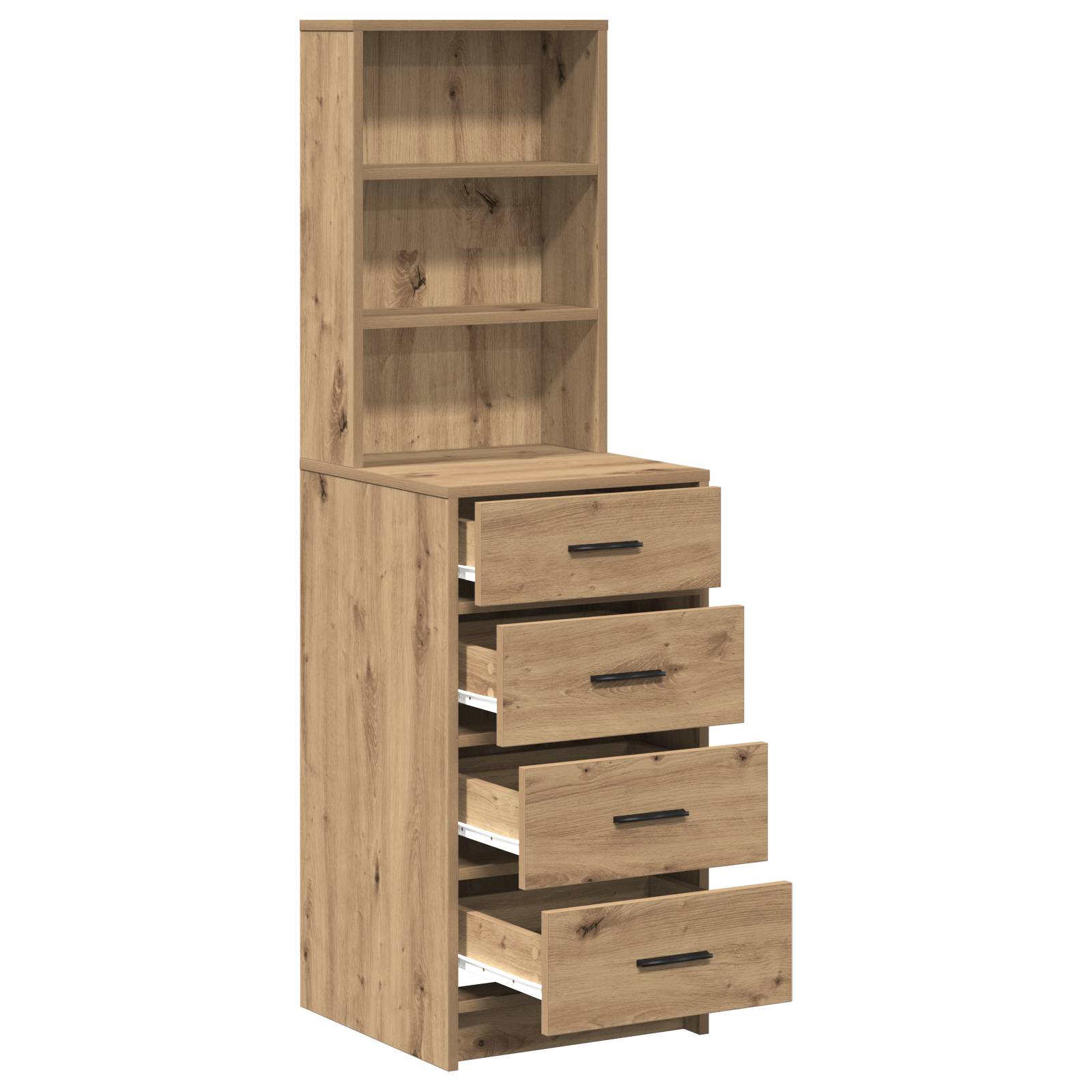 vidaXL Highboard Artisan Eiche 40x41x135 cm Holzwerkstoff