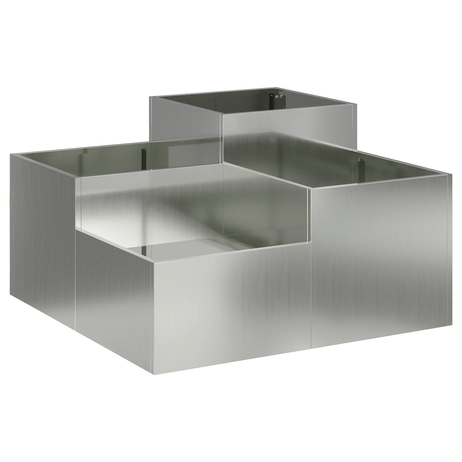 vidaXL Pflanzkübel 80x80x48 cm Verzinkter Stahl