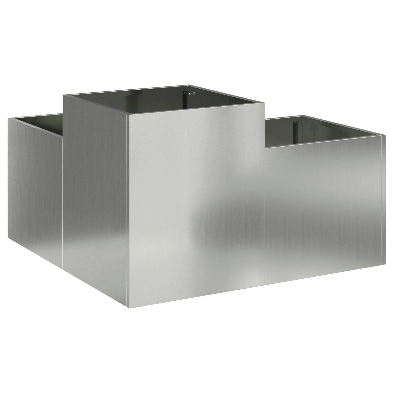 vidaXL Pflanzkübel 80x80x48 cm Verzinkter Stahl