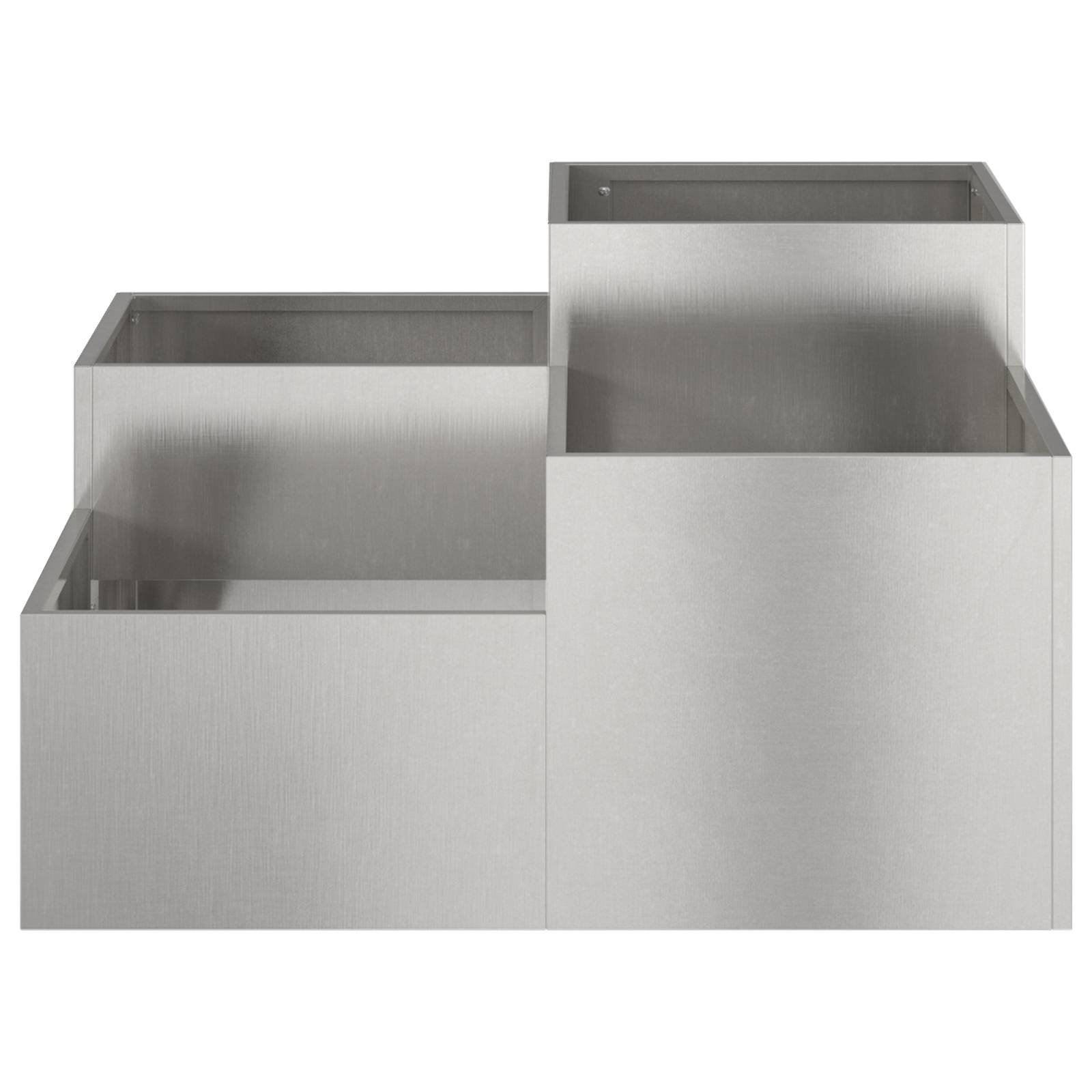 vidaXL Pflanzkübel 100x100x48 cm Edelstahl