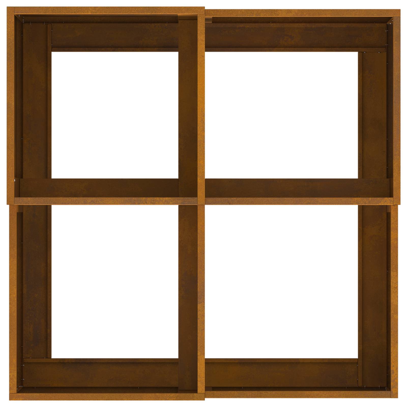 vidaXL Pflanzkübel 100x100x48 cm Cortenstahl