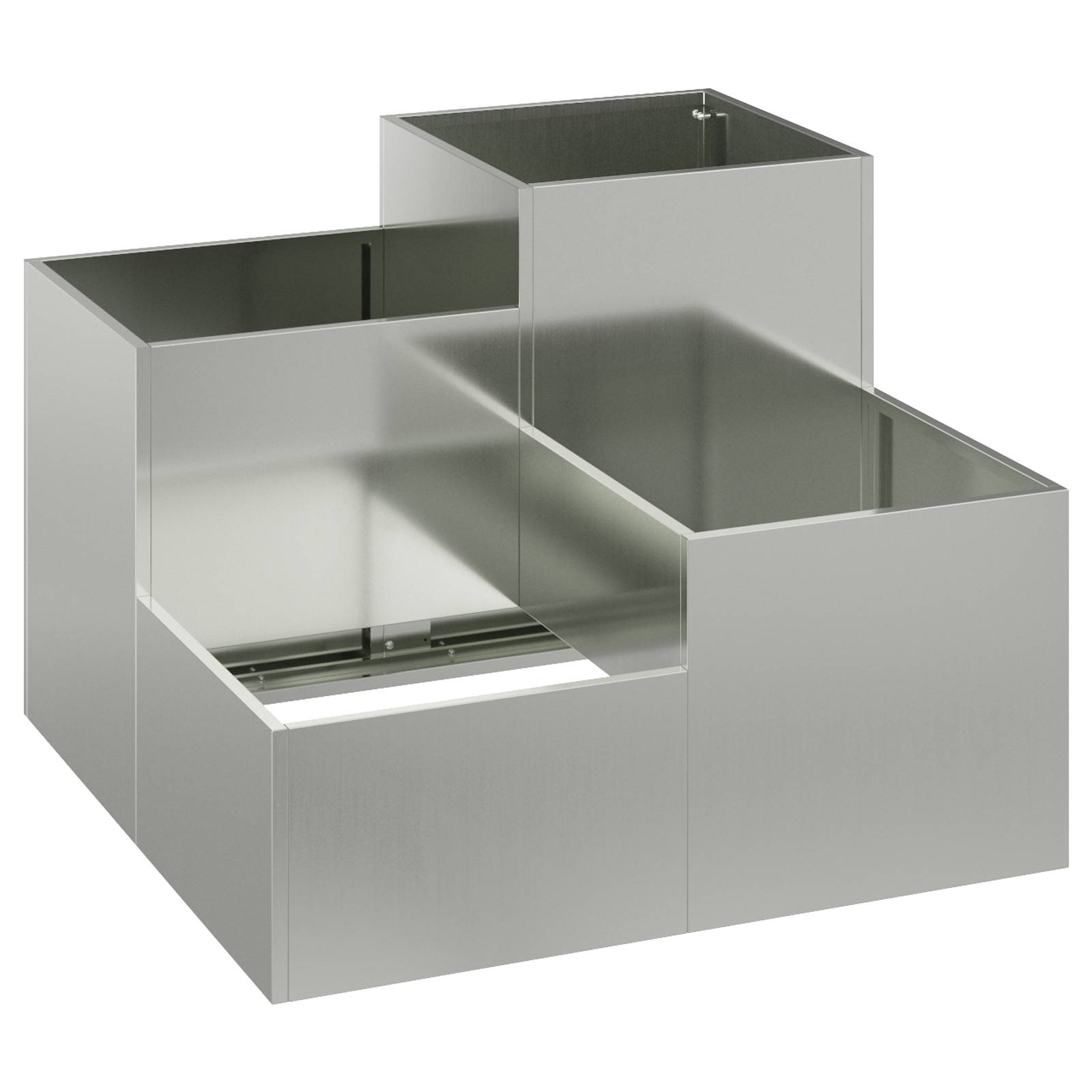 vidaXL Pflanzkübel 100x100x60 cm Verzinkter Stahl