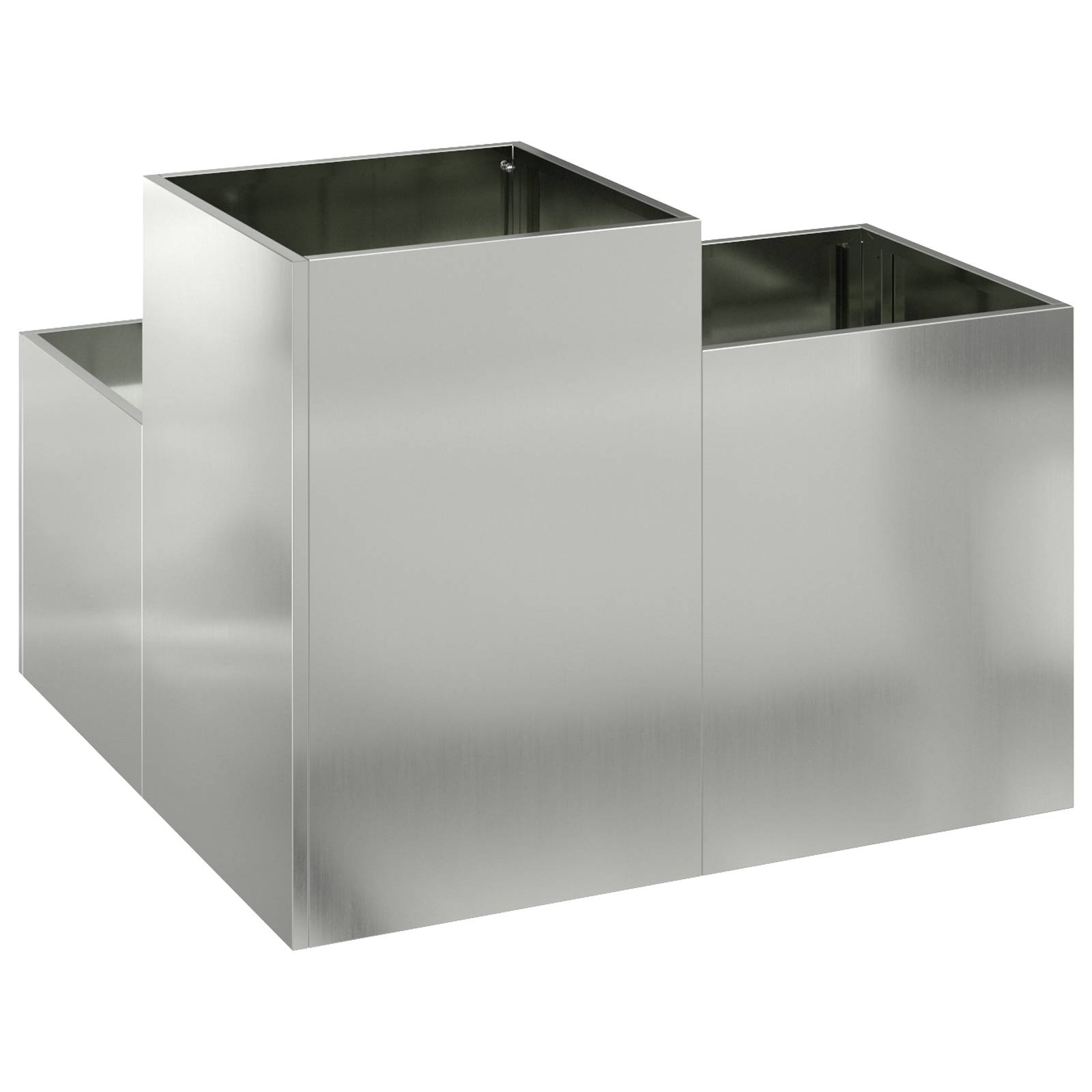 vidaXL Pflanzkübel 100x100x60 cm Verzinkter Stahl