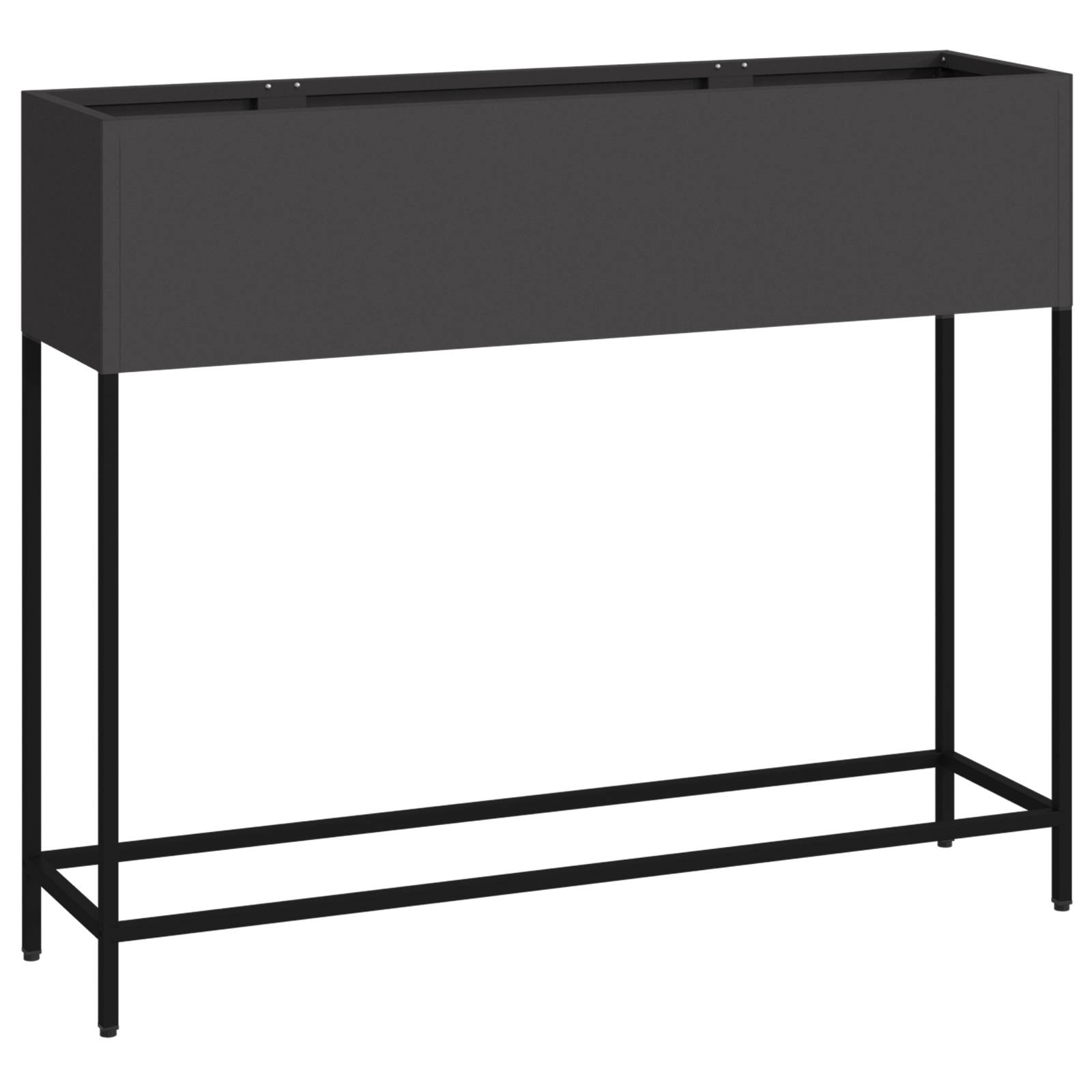 vidaXL Hochbeet 100x26x82 cm Schwarz Stahl