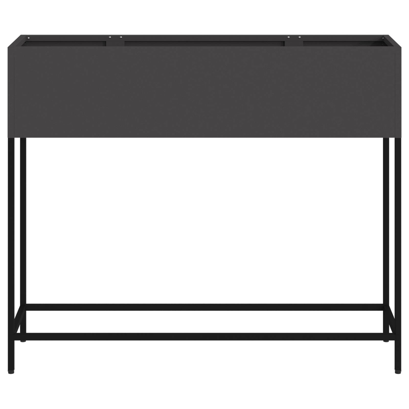 vidaXL Hochbeet 100x26x82 cm Schwarz Stahl
