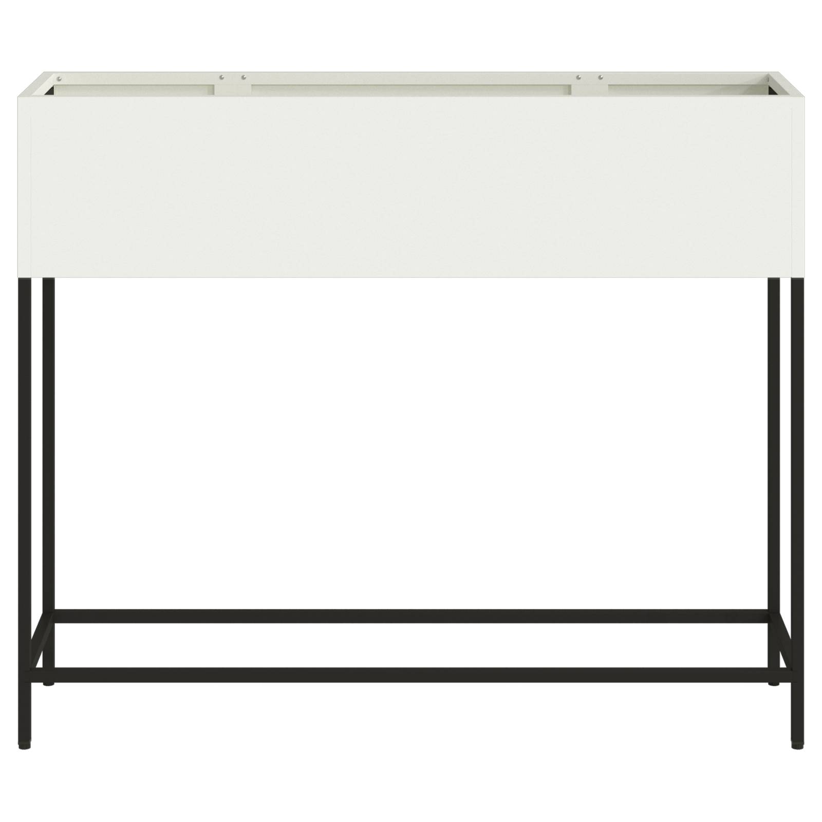 vidaXL Hochbeet 100x26x82 cm Weiß Stahl