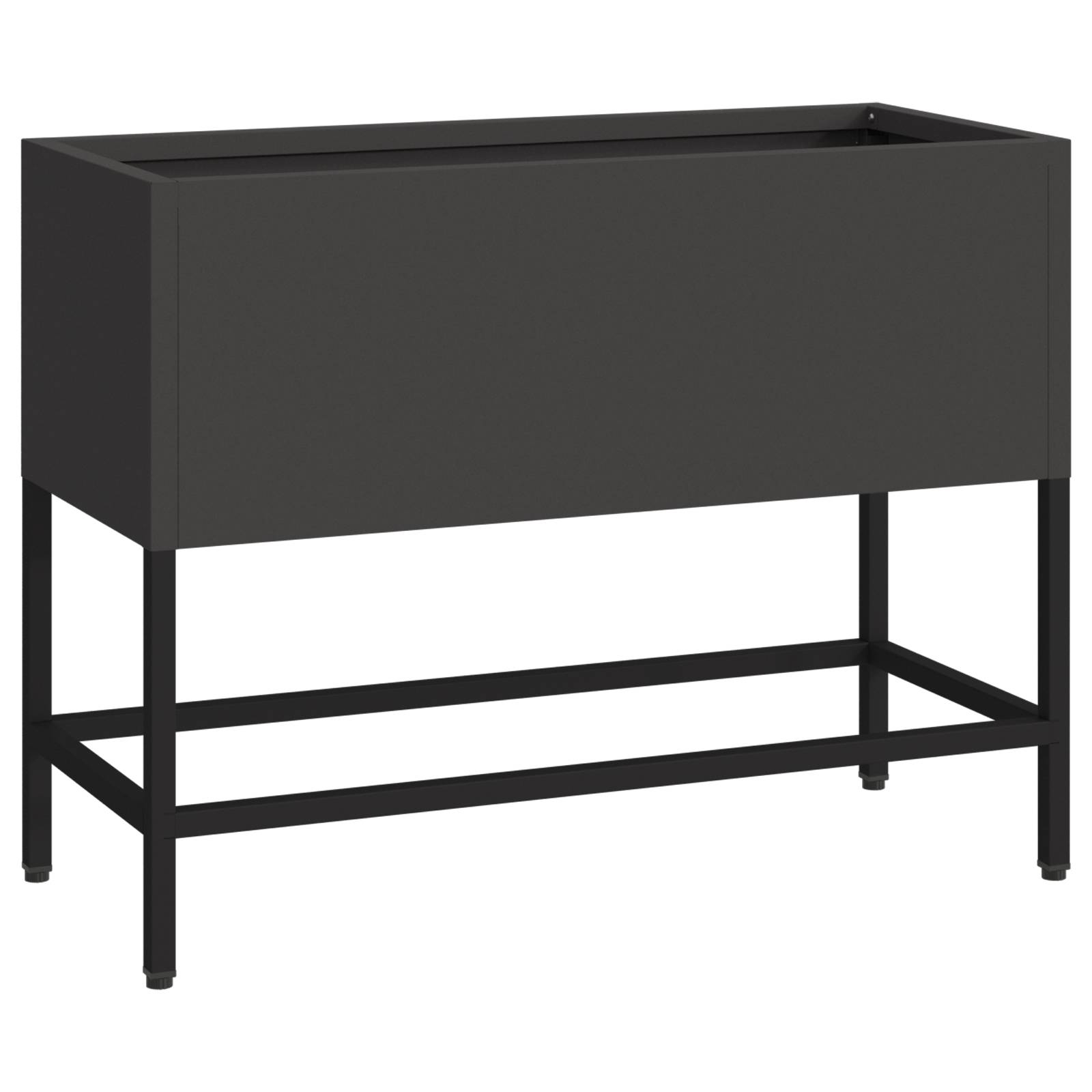 vidaXL Hochbeet 60x26x45 cm Schwarz Stahl