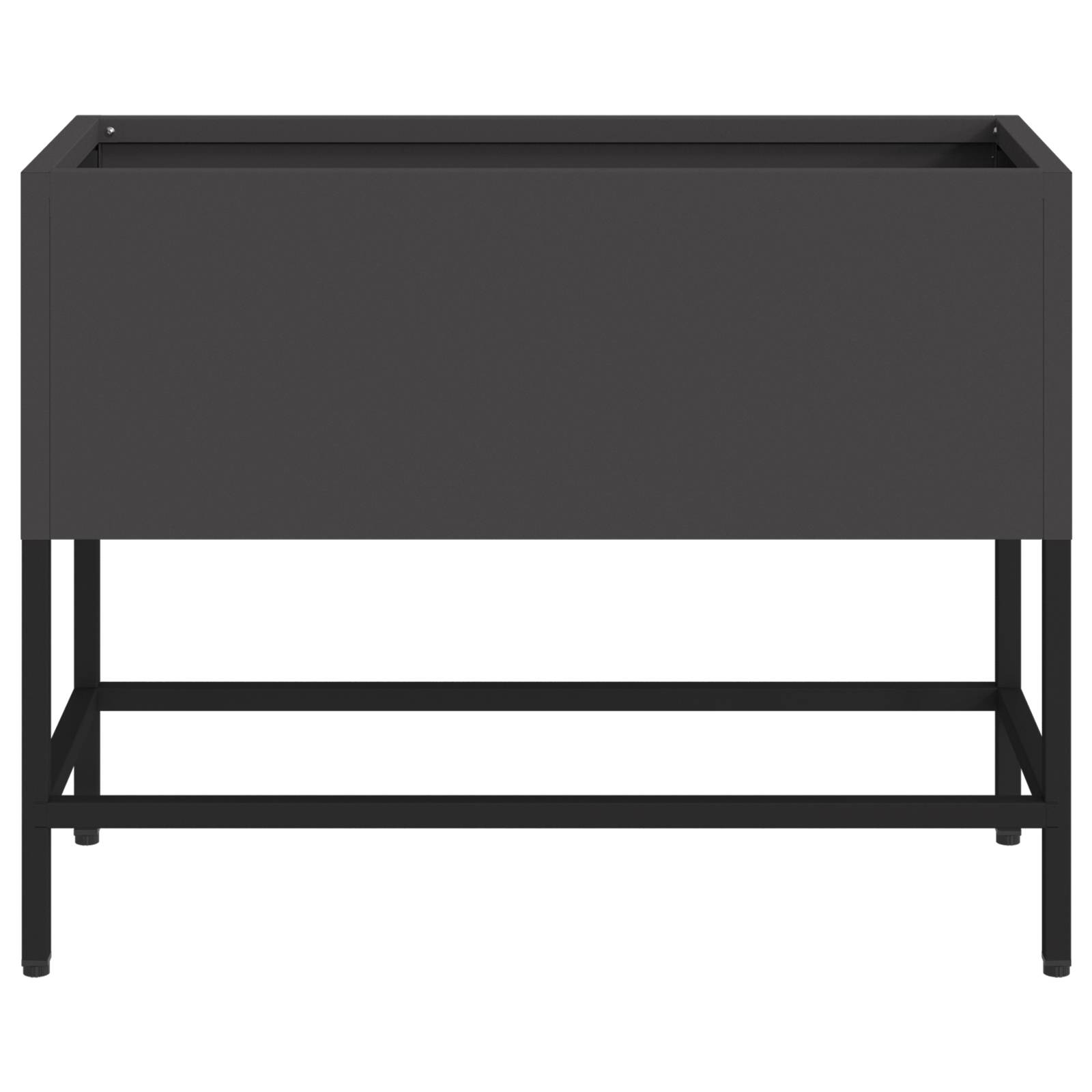 vidaXL Hochbeet 60x26x45 cm Schwarz Stahl