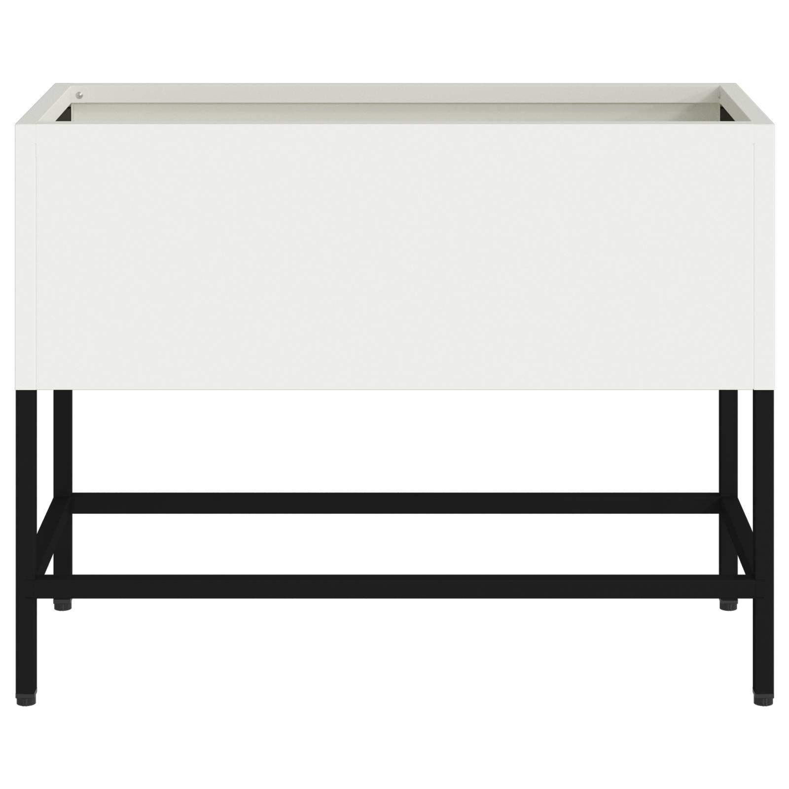 vidaXL Hochbeet 60x26x45 cm Weiß Stahl