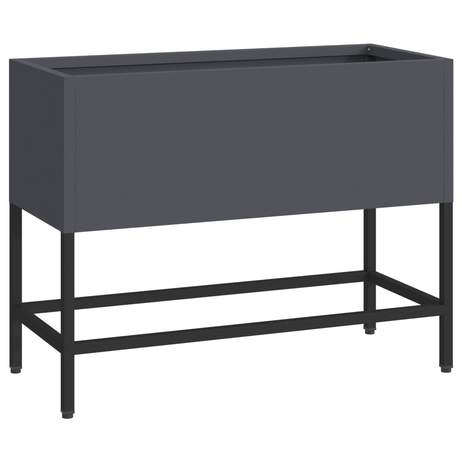 vidaXL Hochbeet 60x26x45 cm Anthrazit Stahl