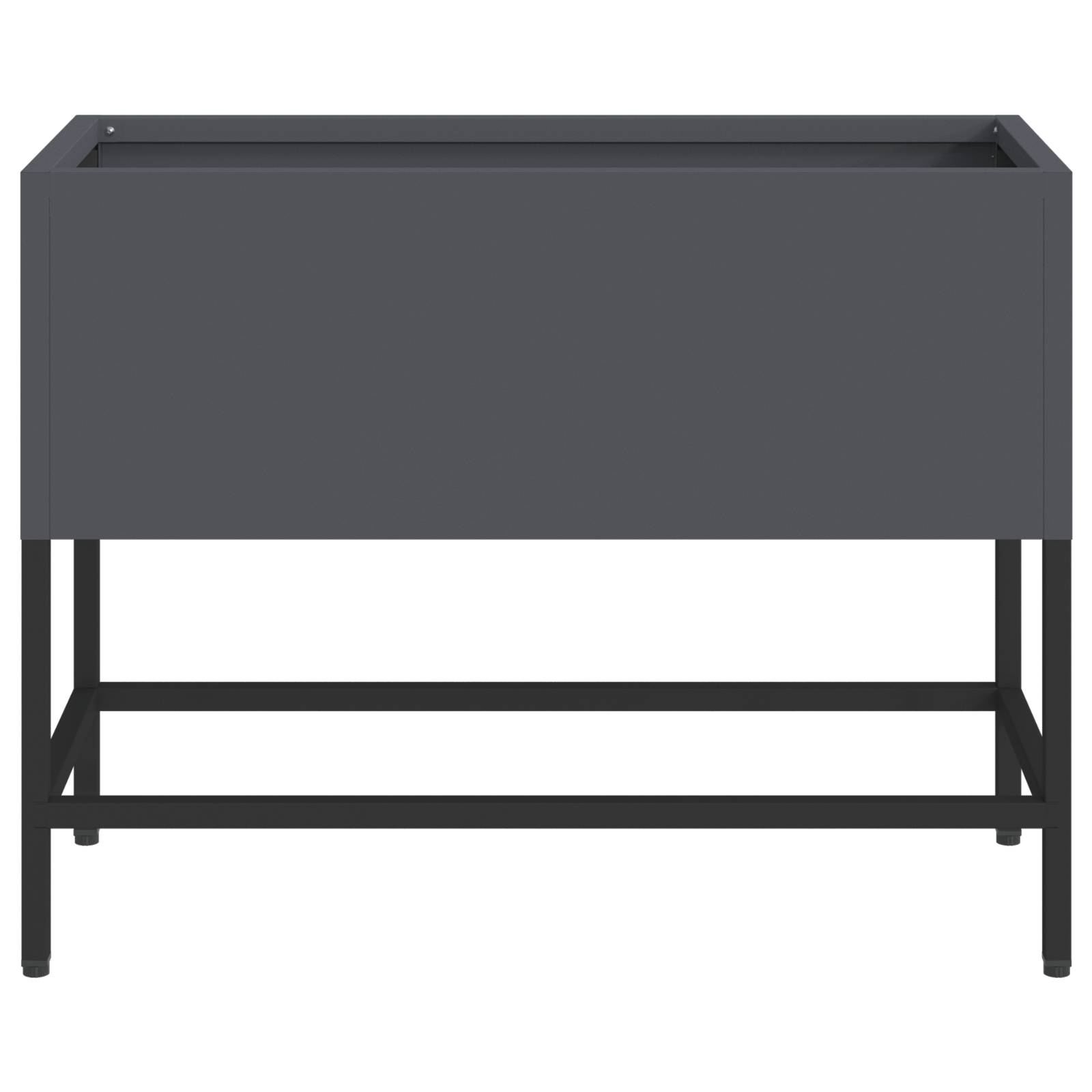 vidaXL Hochbeet 60x26x45 cm Anthrazit Stahl