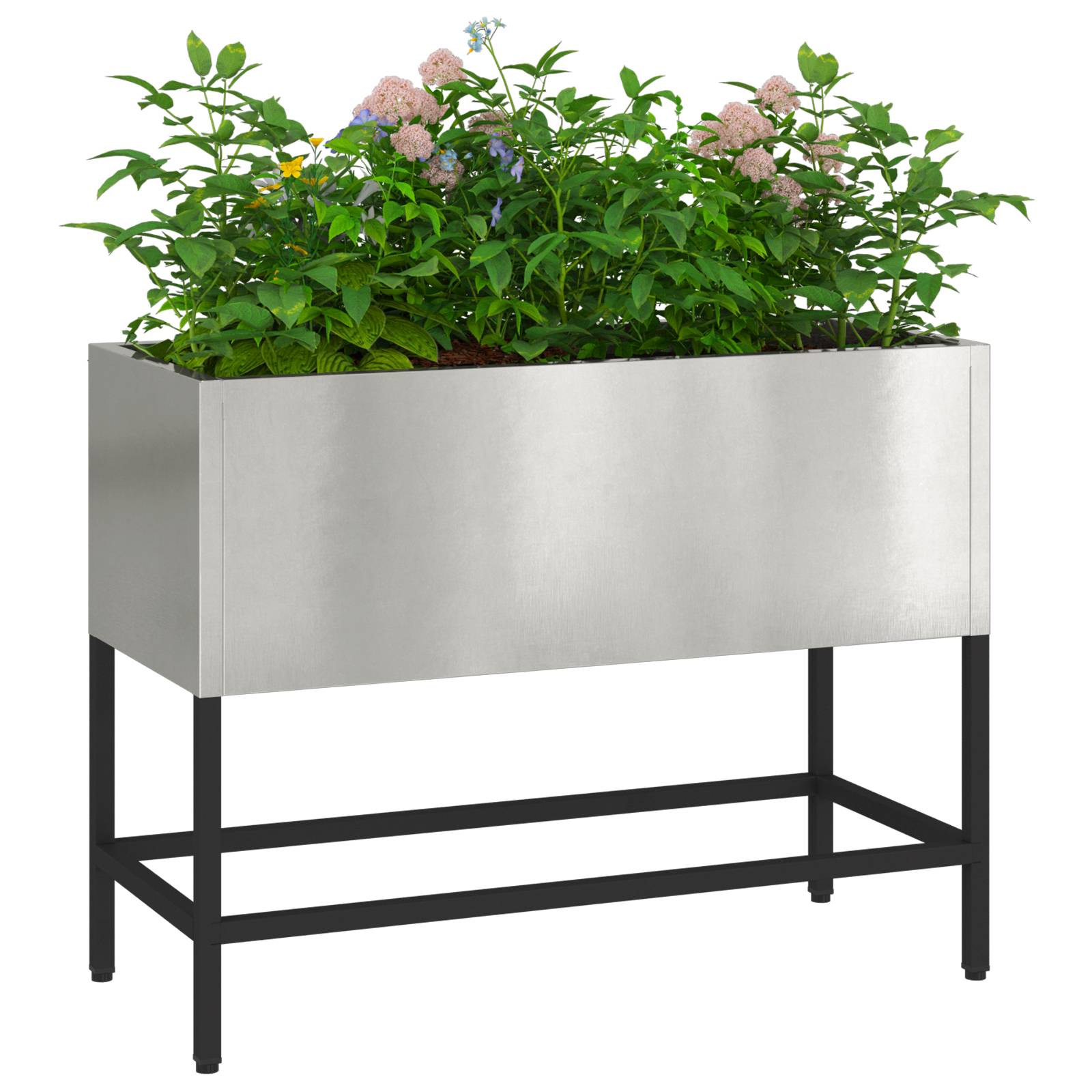 vidaXL Hochbeet 60x26x45 cm Edelstahl