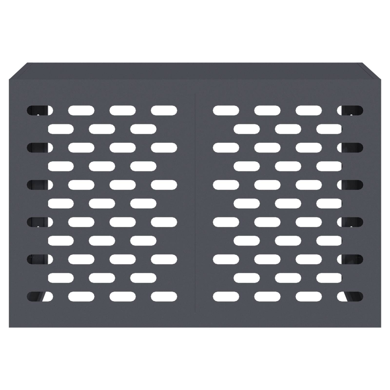 vidaXL Klimaanlagenabdeckung Anthrazit 90x40x60 cm Stahl