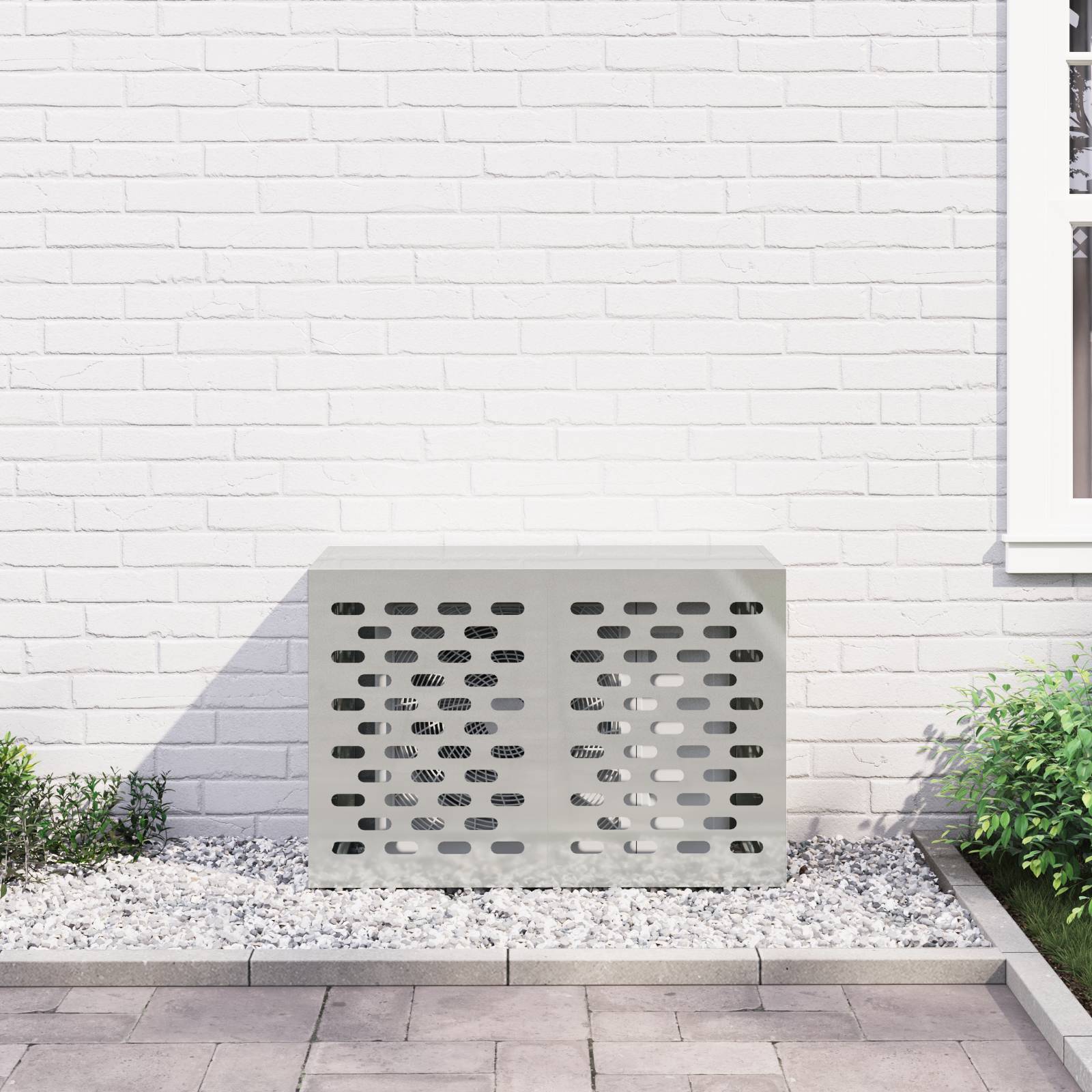 vidaXL Klimaanlagenabdeckung 90x40x60 cm Verzinkter Stahl