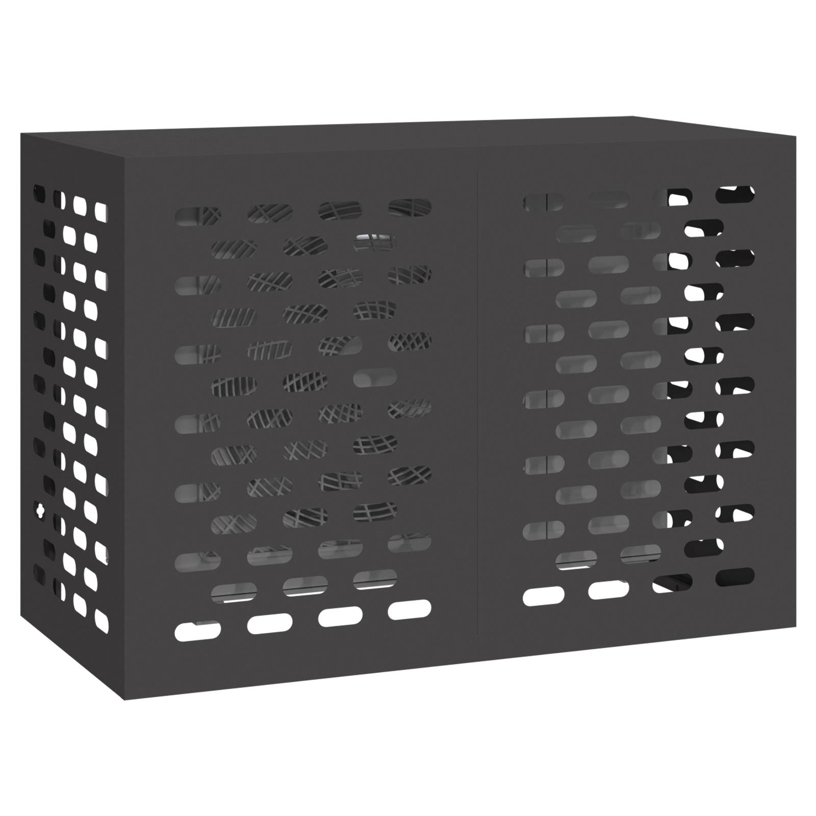 vidaXL Klimaanlagenabdeckung Schwarz 100x50x70 cm