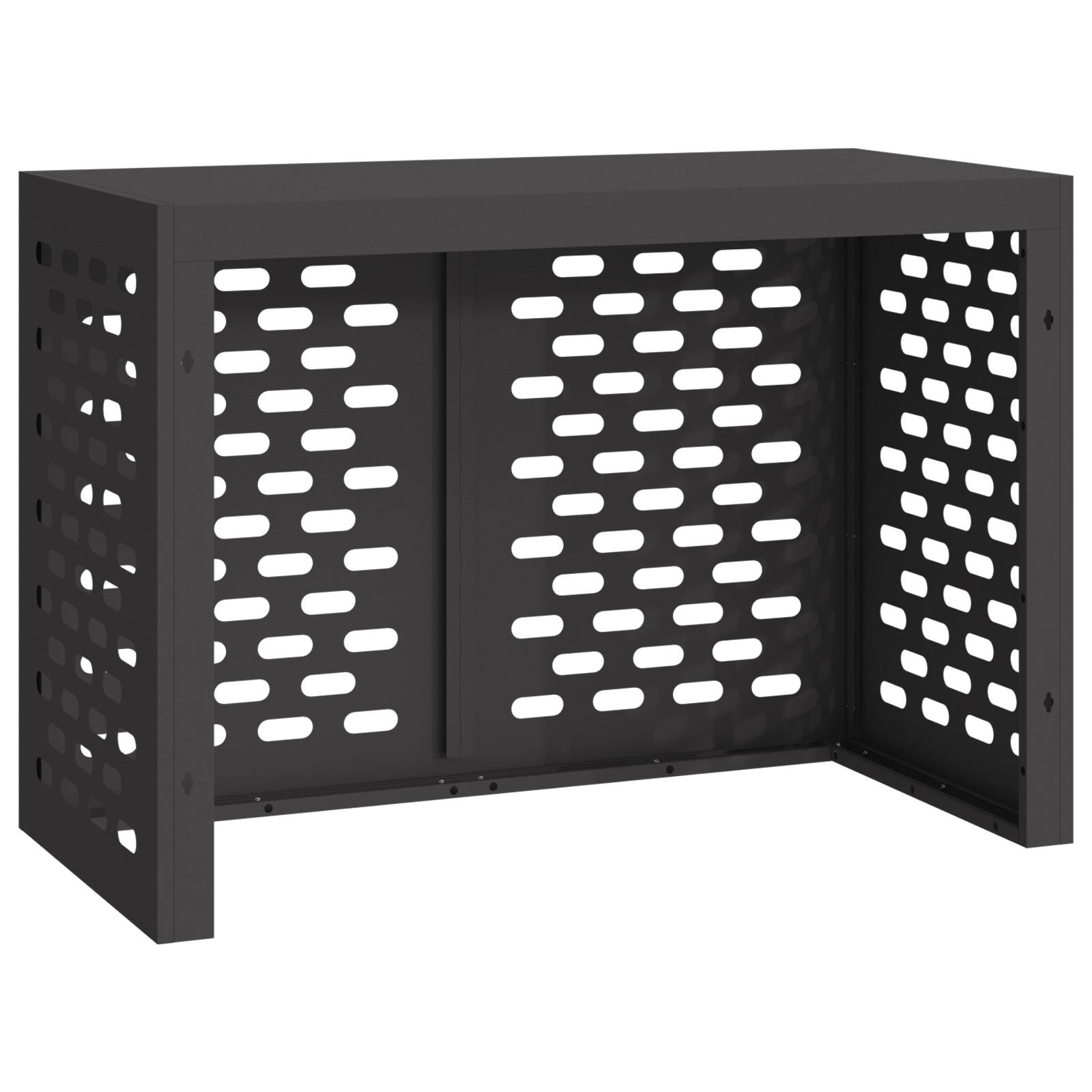 vidaXL Klimaanlagenabdeckung Schwarz 100x50x70 cm