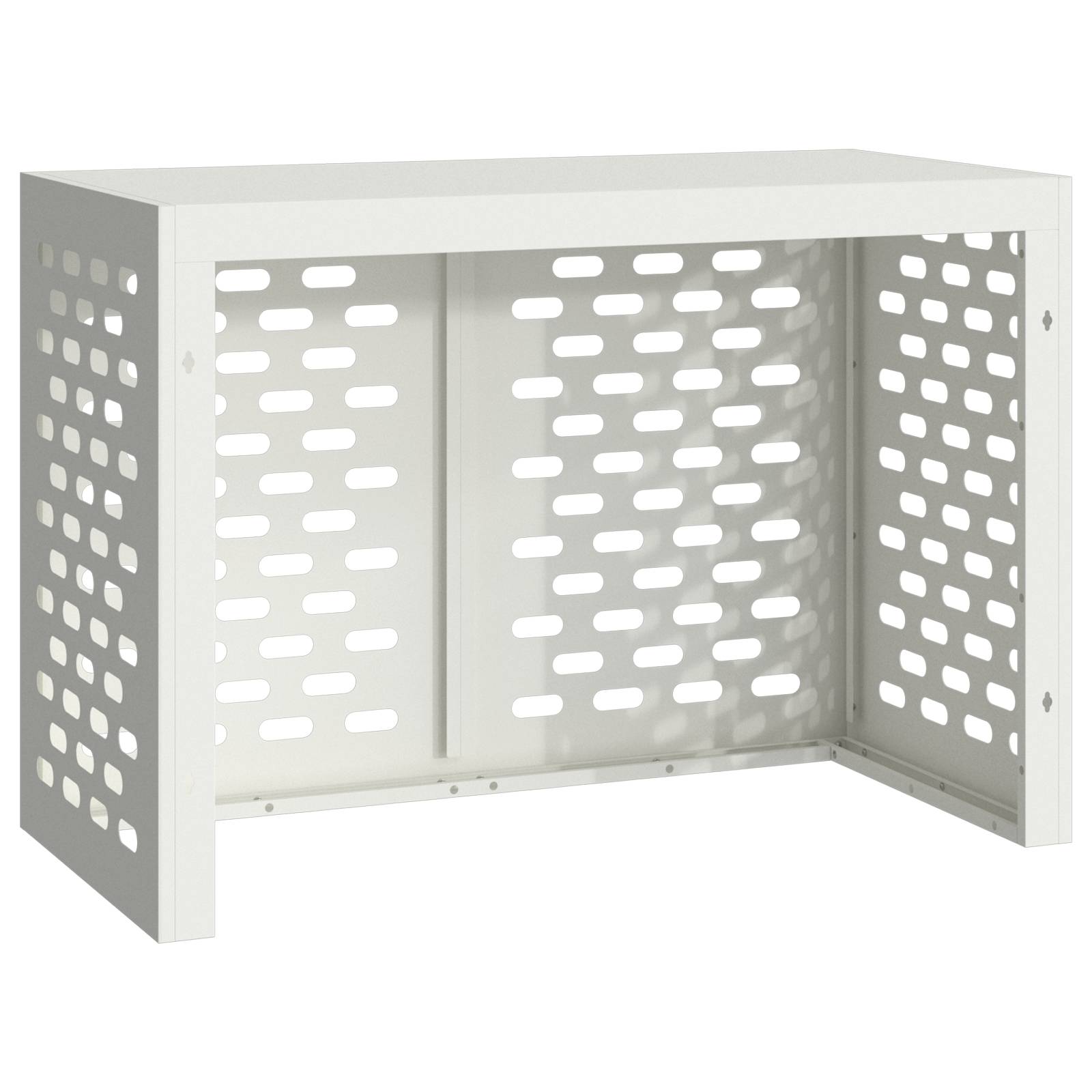 vidaXL Klimaanlagenabdeckung - Weiß, 100x50x70 cm, Aus Stahl