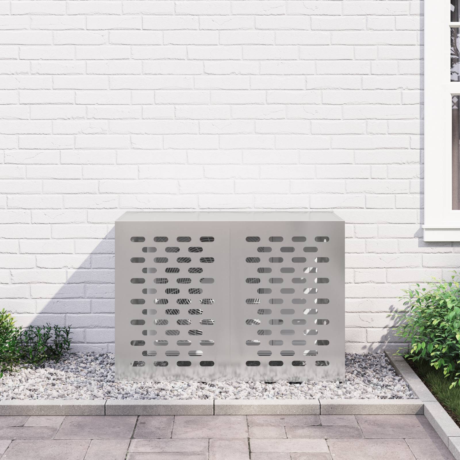 vidaXL Klimaanlagenabdeckung 100x50x70 cm Edelstahl