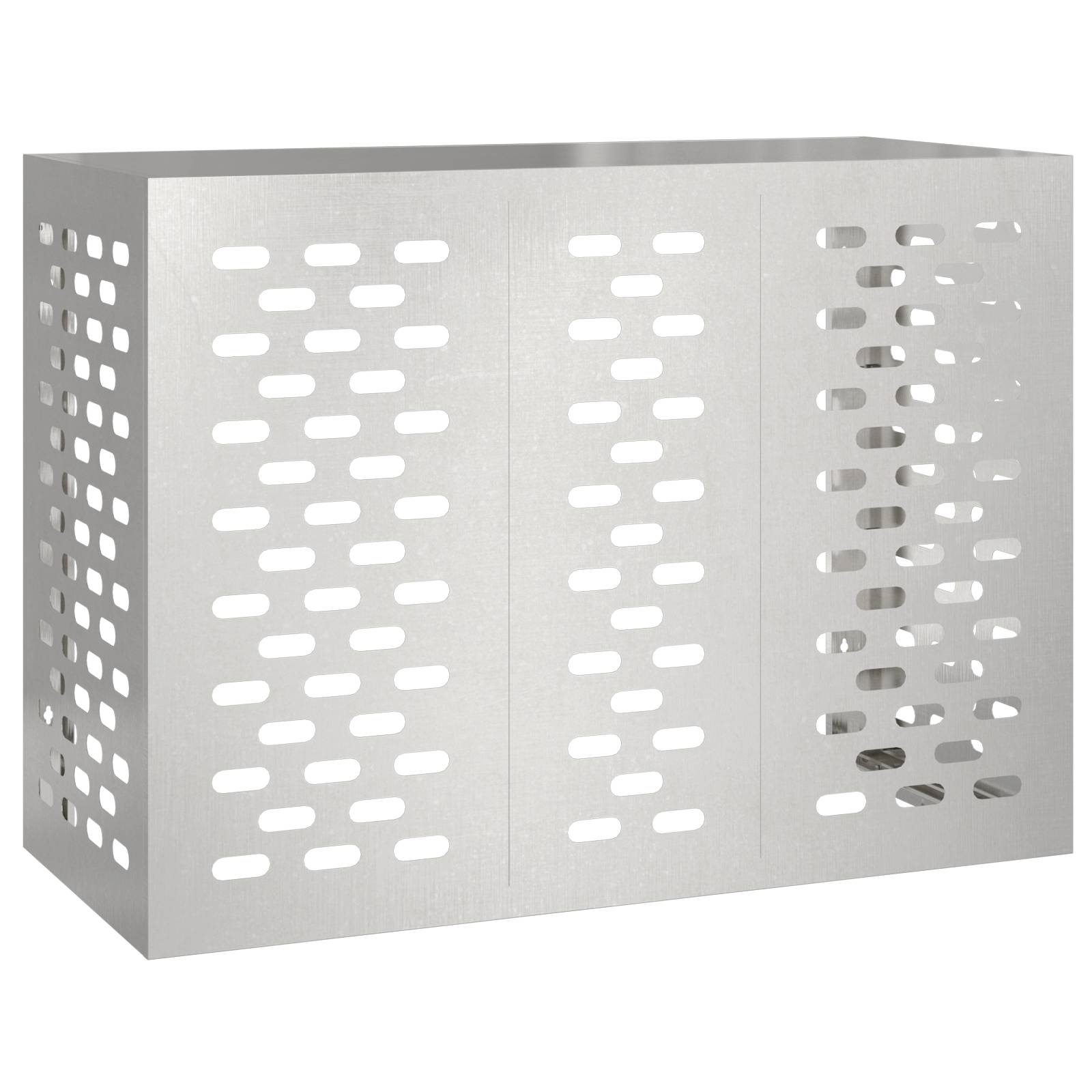 vidaXL Klimaanlagenabdeckung 110x50x80 cm Edelstahl