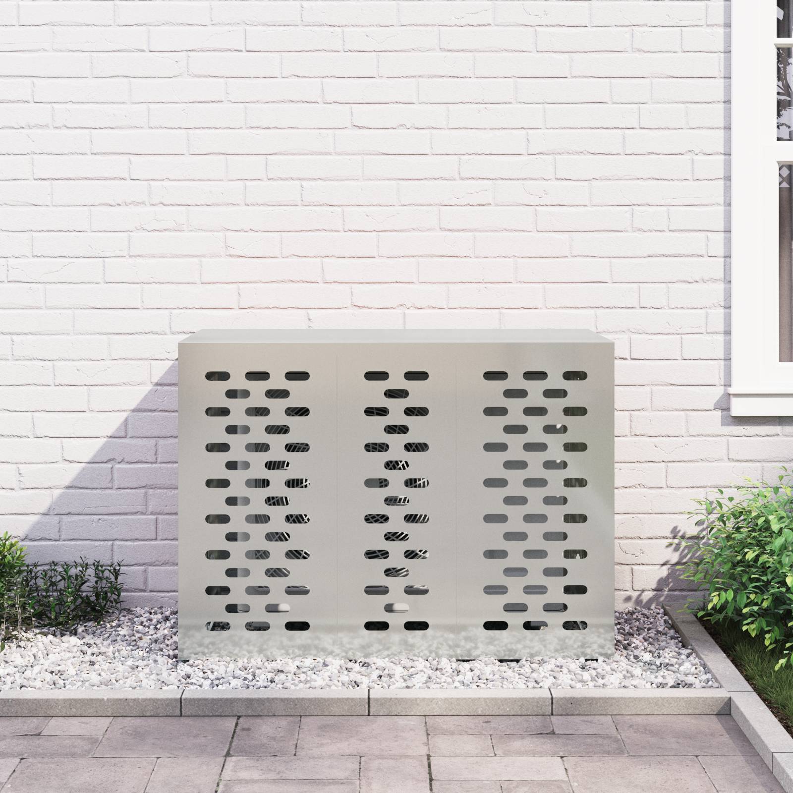 vidaXL Klimaanlagenabdeckung 110x50x80 cm Verzinkter Stahl