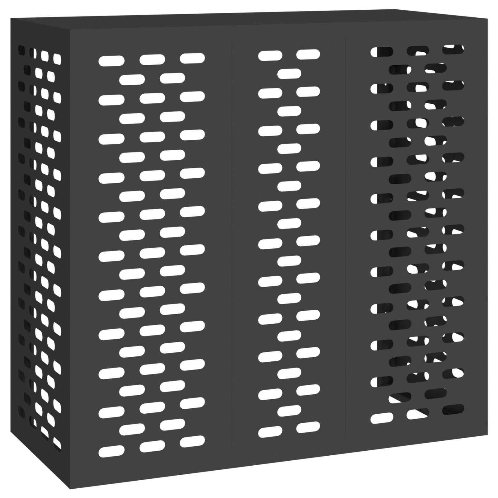 vidaXL Klimaanlagenabdeckung Schwarz 110x50x105 cm