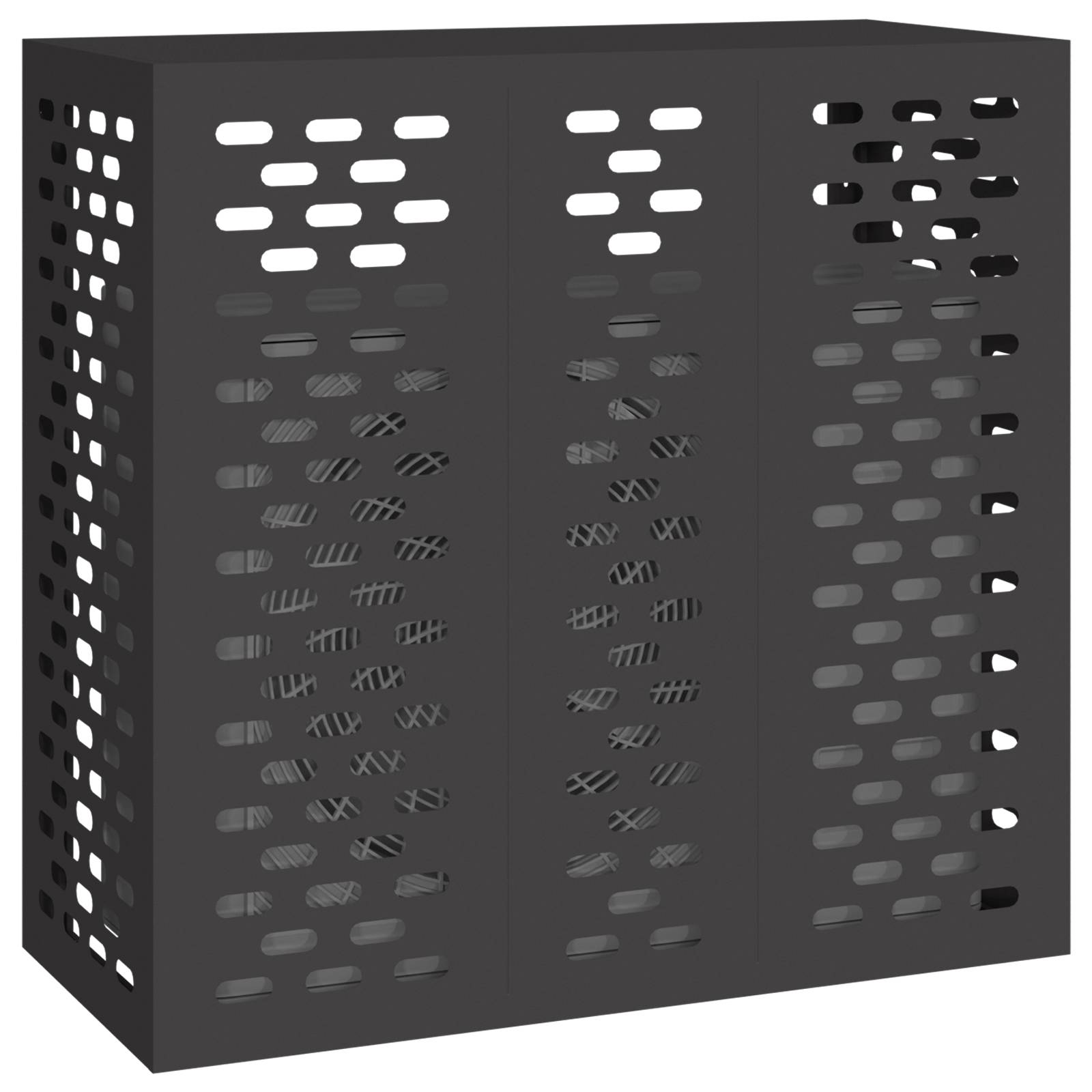 vidaXL Klimaanlagenabdeckung Schwarz 110x50x105 cm