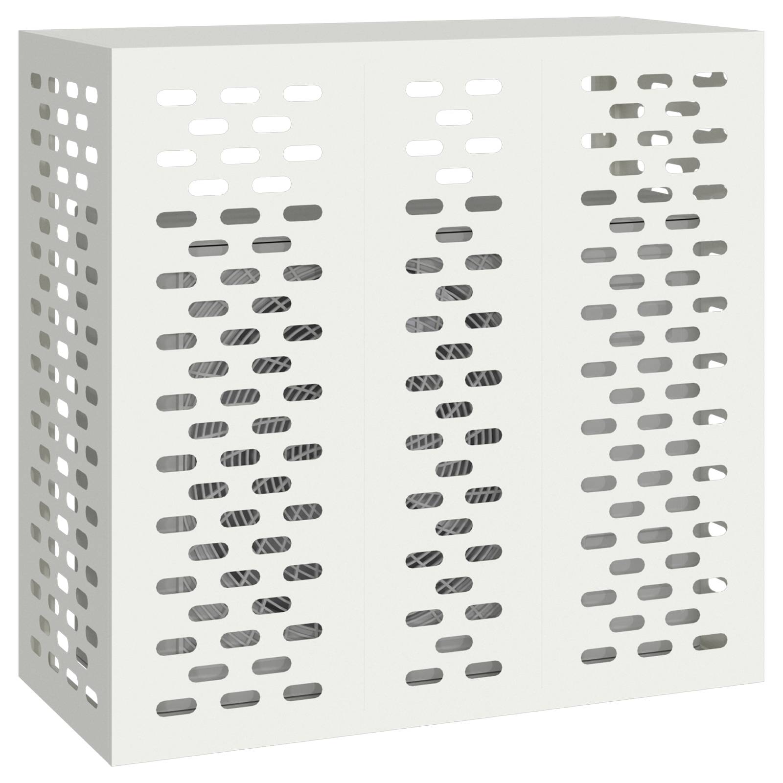 vidaXL Klimaanlagenabdeckung Weiß 110x50x105 cm Stahl