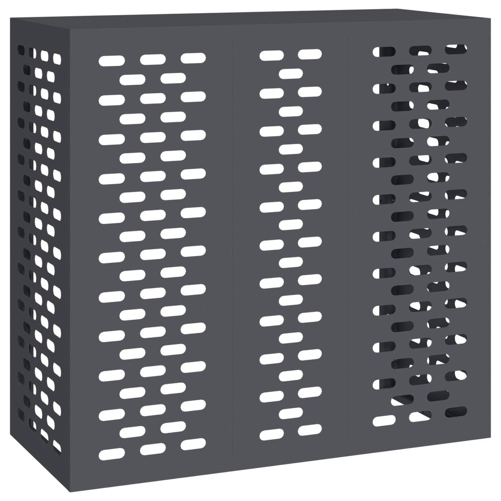 vidaXL Klimaanlagenabdeckung Anthrazit 110x50x105 cm Stahl