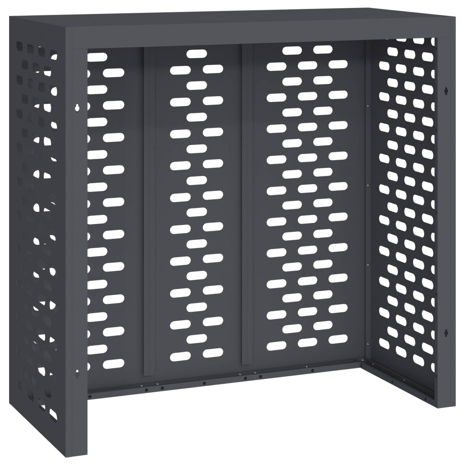 vidaXL Klimaanlagenabdeckung Anthrazit 110x50x105 cm Stahl