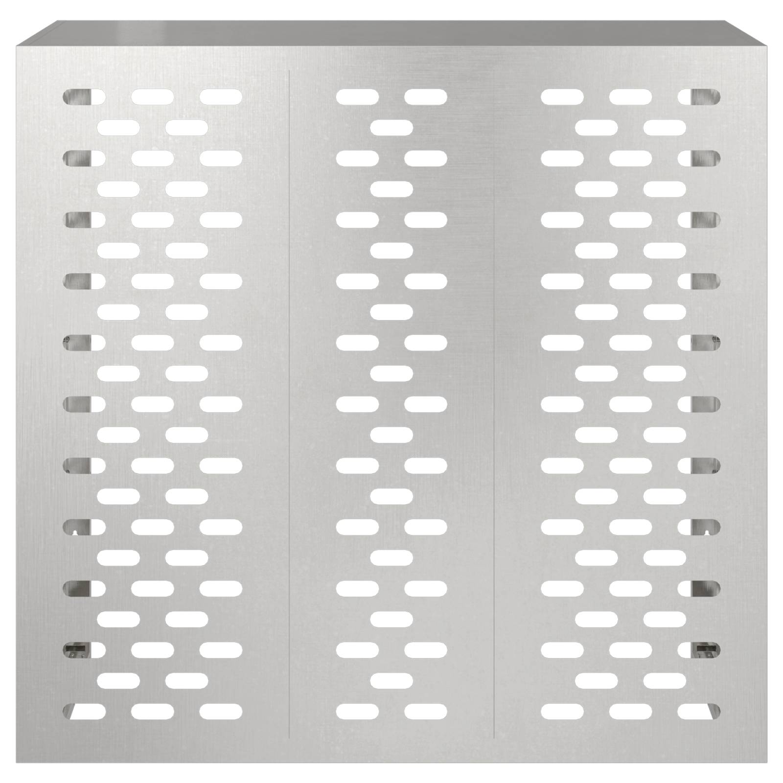 vidaXL Klimaanlagenabdeckung 110x50x105 cm Edelstahl