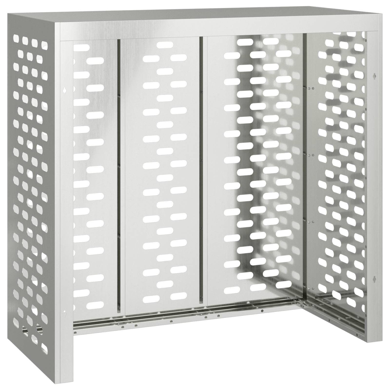 vidaXL Klimaanlagenabdeckung 110x50x105 cm Verzinkter Stahl